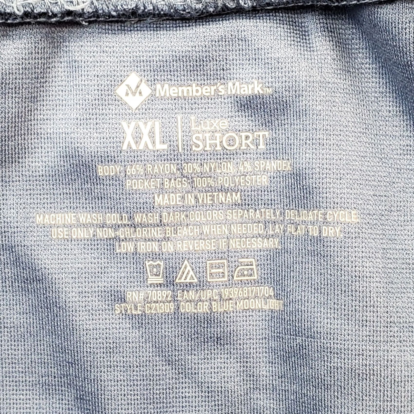 Vintage Member's Mark Everyday Shorts Mens 2XL Blue Premium Stretch Comfort Zip Pockets Size US 39 - 6 Thumbnail
