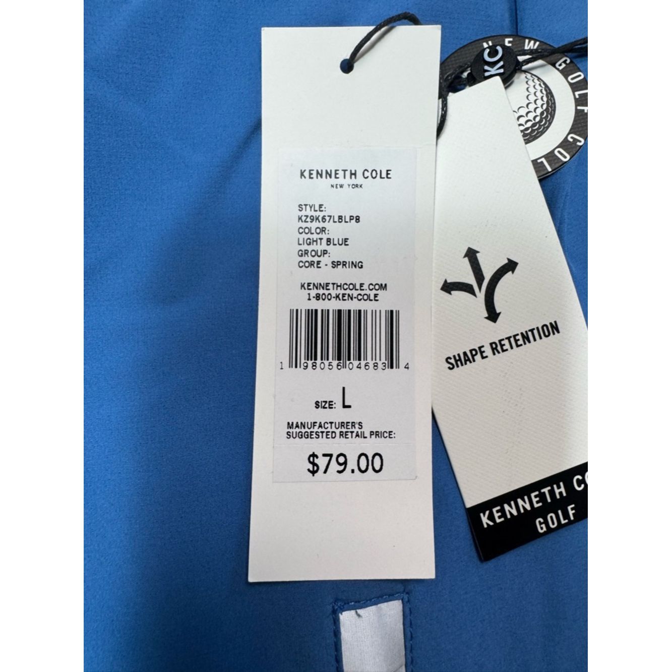 Kenneth Cole NWT New $79 Kenneth Cole Blue Golf Zip Jacket Size L Size US L / EU 52-54 / 3 - 6 Thumbnail