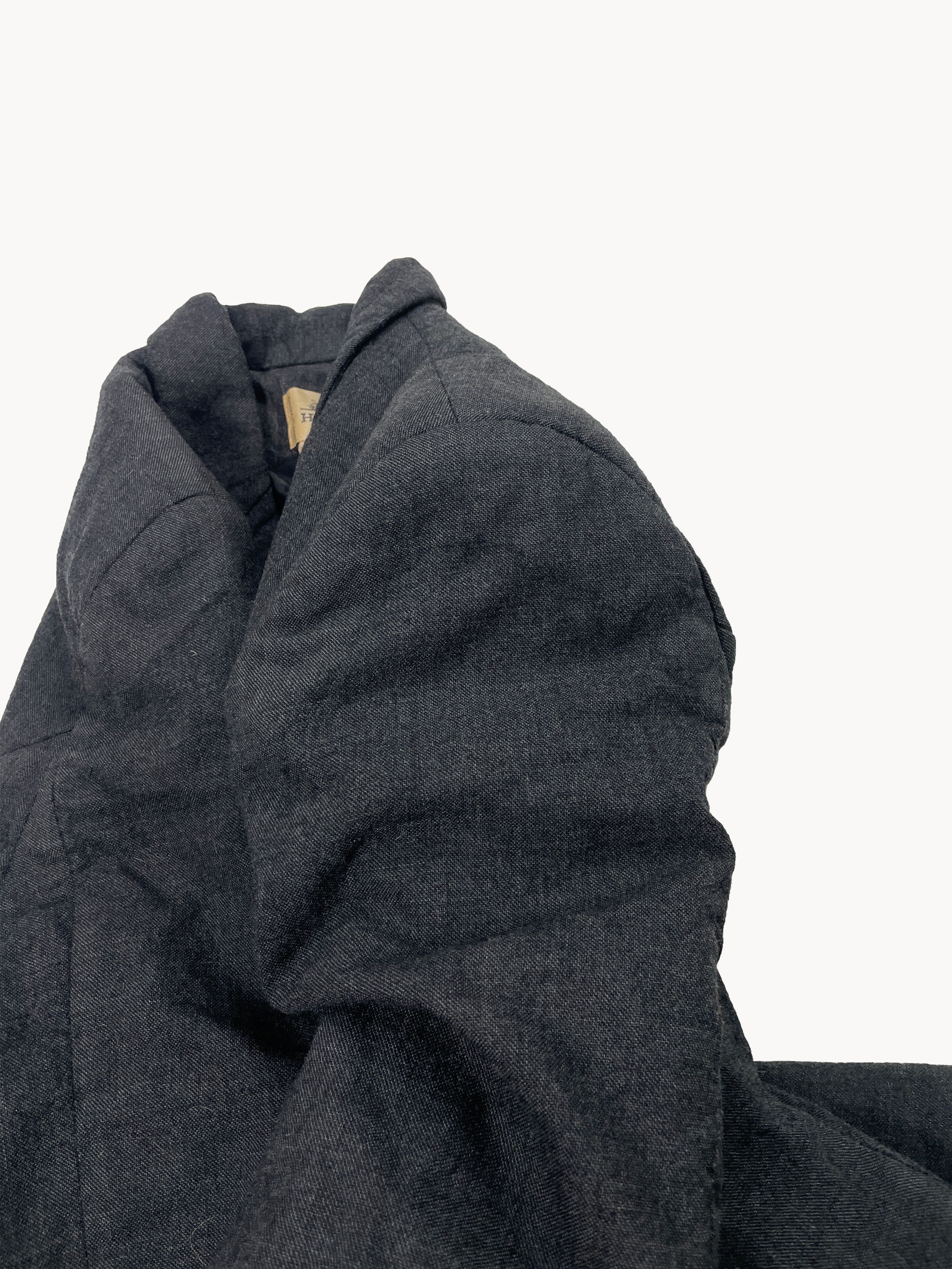 Hermes Vintage 80s Hermes by Claude Brouet Single Breasted Coat 44 Size L / US 10 / IT 46 - 16 Thumbnail