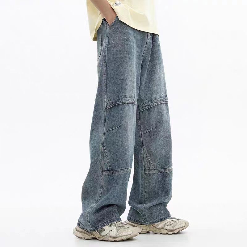 Designer × Japanese Brand Retro Street Hip Hop Washed Distressed Loose Straight Jeans Size US 32 / EU 48 - 1 Thumbnail