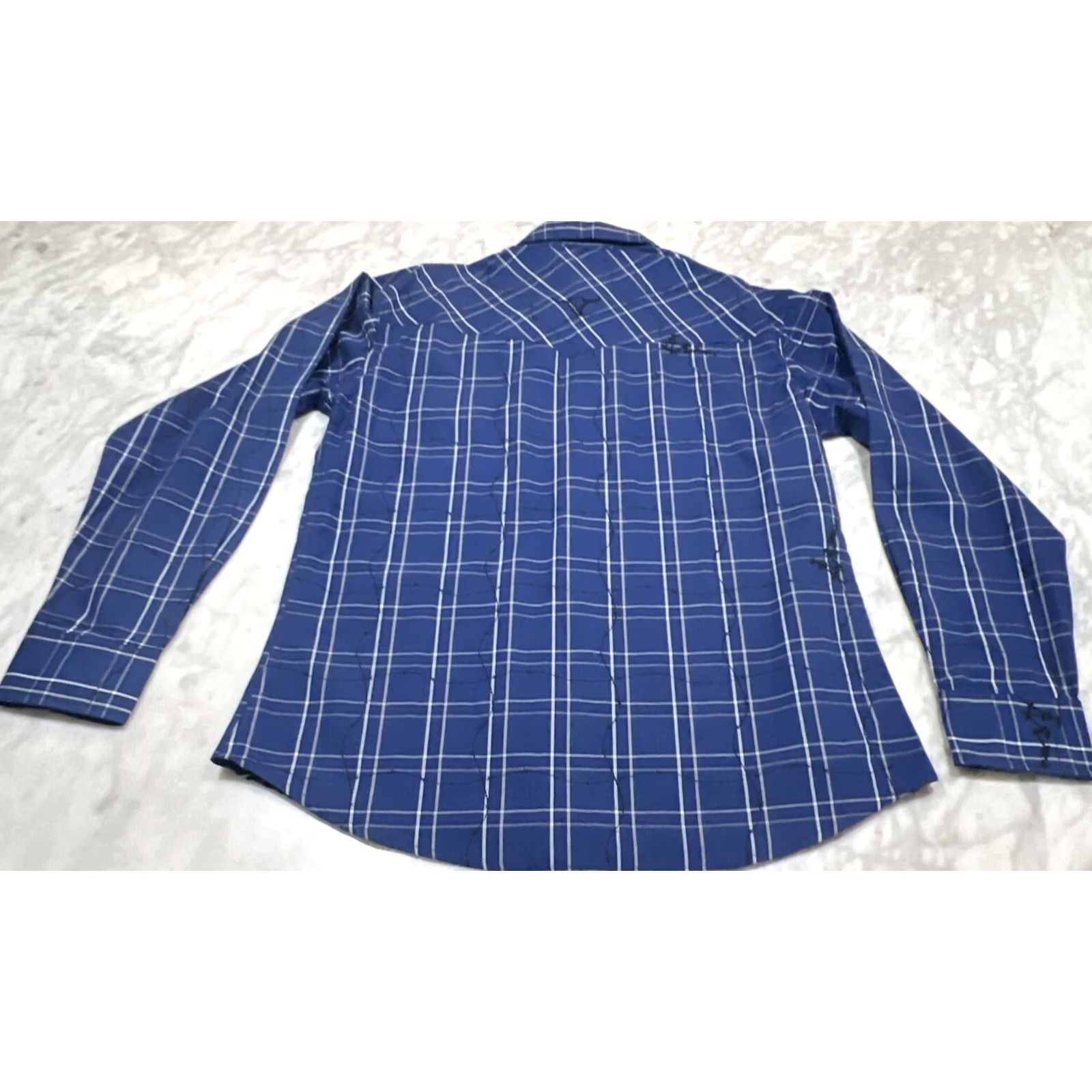 Vintage Cowboy Hardware Western Shirt Men’s L Barbwire Blue Pearl Snap Rancher Shirt Size US L / EU 52-54 / 3 - 5 Thumbnail