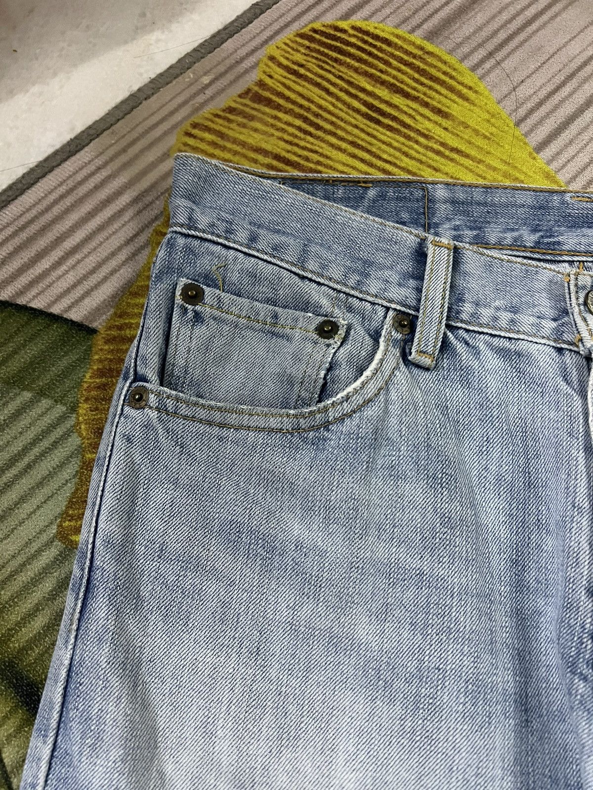Levi's 💥Vintage Levis 533 Light Wash Distress Jean Size US 30 / EU 46 - 8 Thumbnail