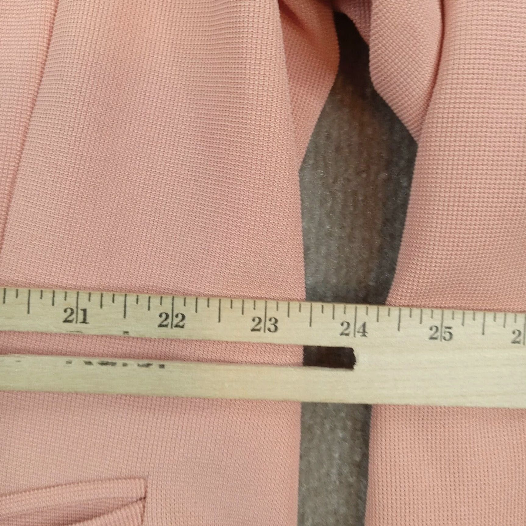 Vintage Lane Bryant Womens Blazer Pink Suit Jacket Size 24 Plus Stretch One-Button Long Sleeve Classic Business Casual Fall Spring Summer Winter Womens Size 4XL / US 24-26 - 4 Thumbnail