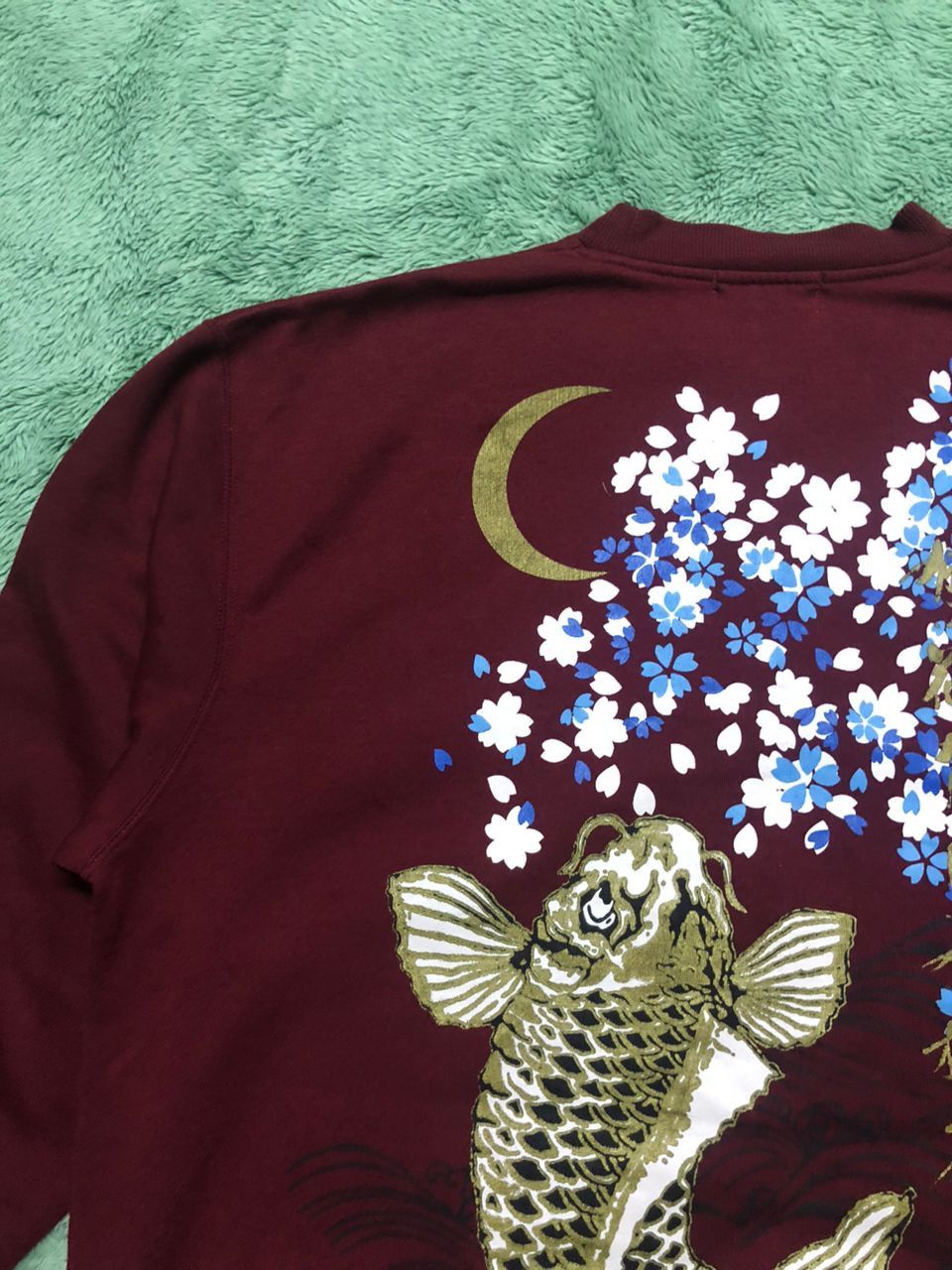 Japanese Brand JAPANESE SUKAJAN KOI FISH SAKURA CREWNECK SWEATSHIRT Size US XL / EU 56 / 4 - 8 Thumbnail