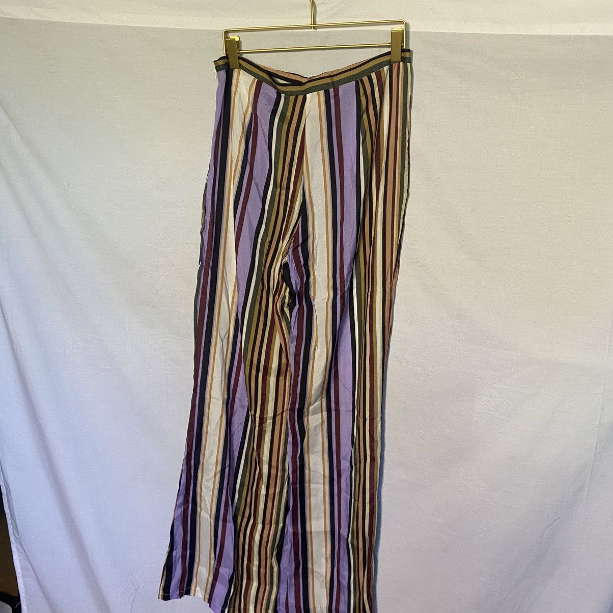 Other KAOS JEANS Wide Leg Striped Pants Italian Viscose Sz 44 Size 30" / US 8 / IT 44 - 3 Thumbnail
