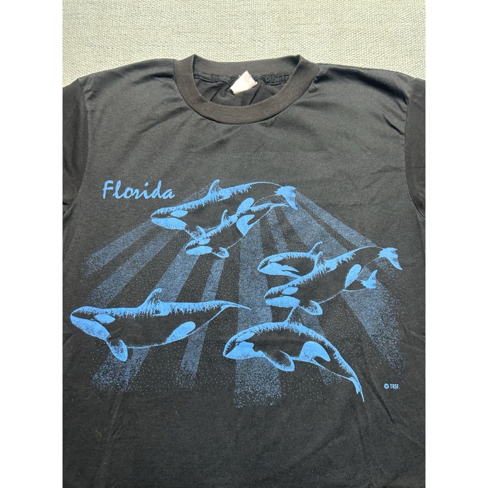 Vintage VINTAGE Florida whales sea ocean animals nature single stitch large t shirt 80s Size US L / EU 52-54 / 3 - 2 Thumbnail