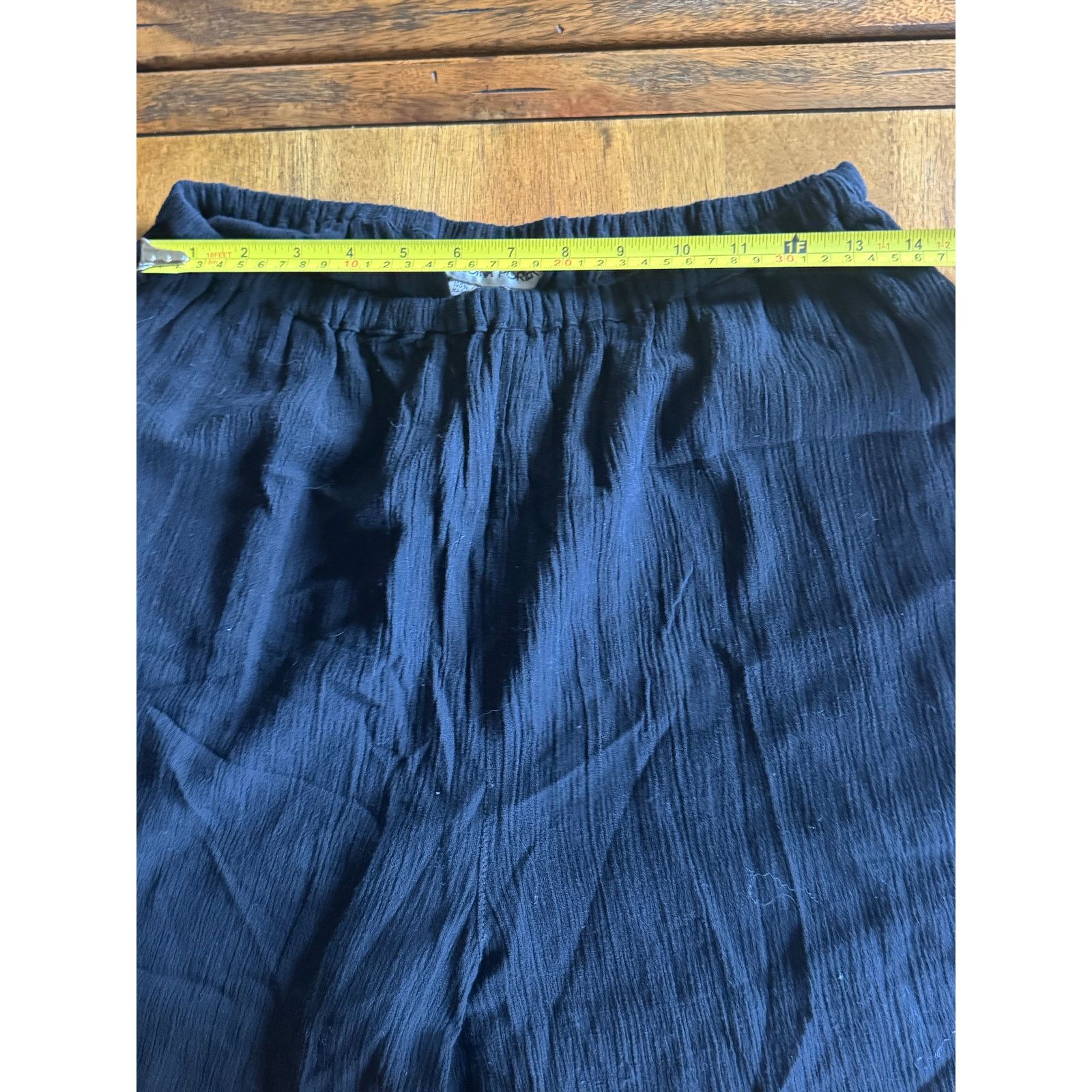 Other Vintage NWT 90s Regina Porter Black Crinkle Shorts Deadstock Size 34" / US 12 / IT 48 - 5 Thumbnail