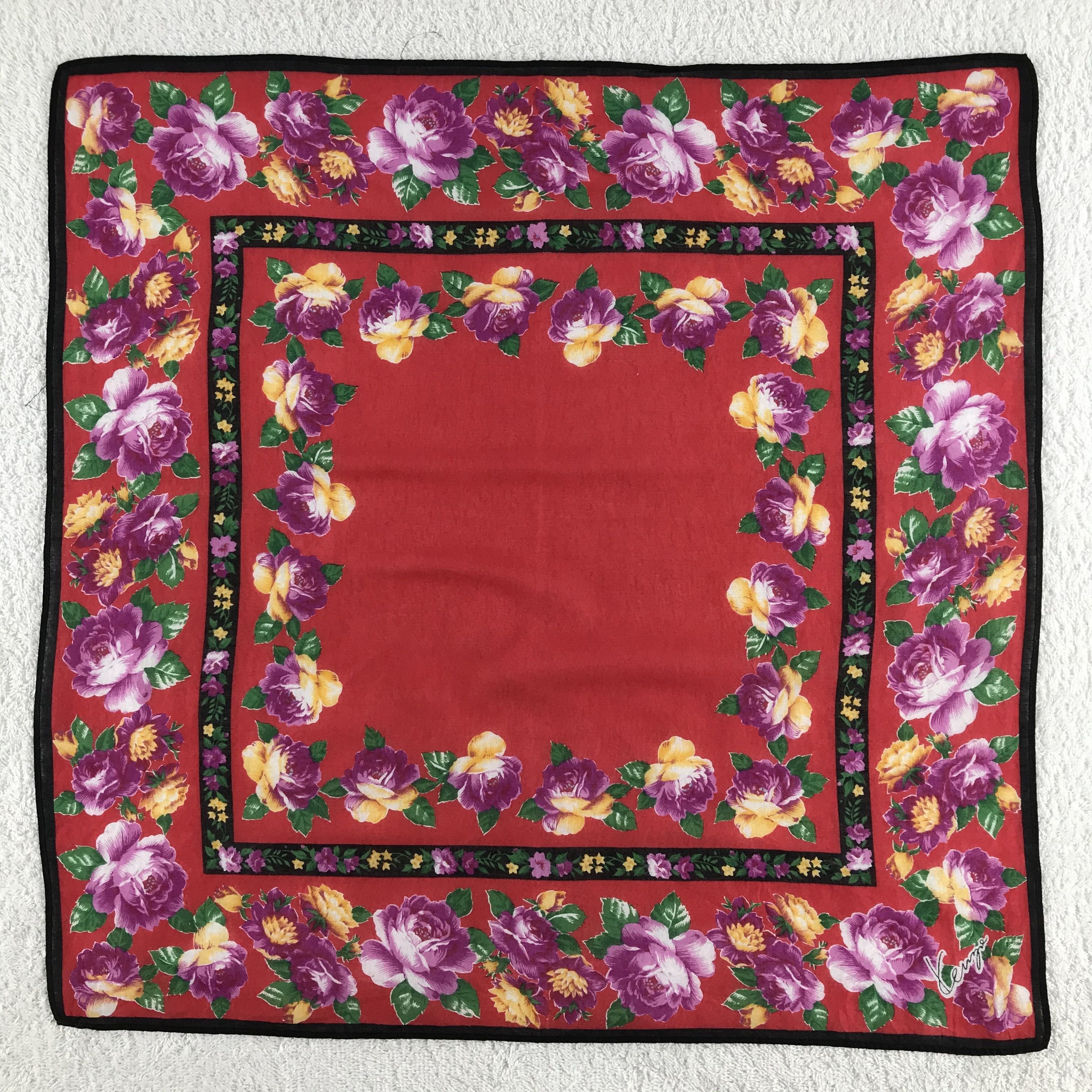 Kenzo × Vintage Kenzo Bandana / Handkerchief / Neckerchief - S295 Size ONE SIZE - 1 Thumbnail