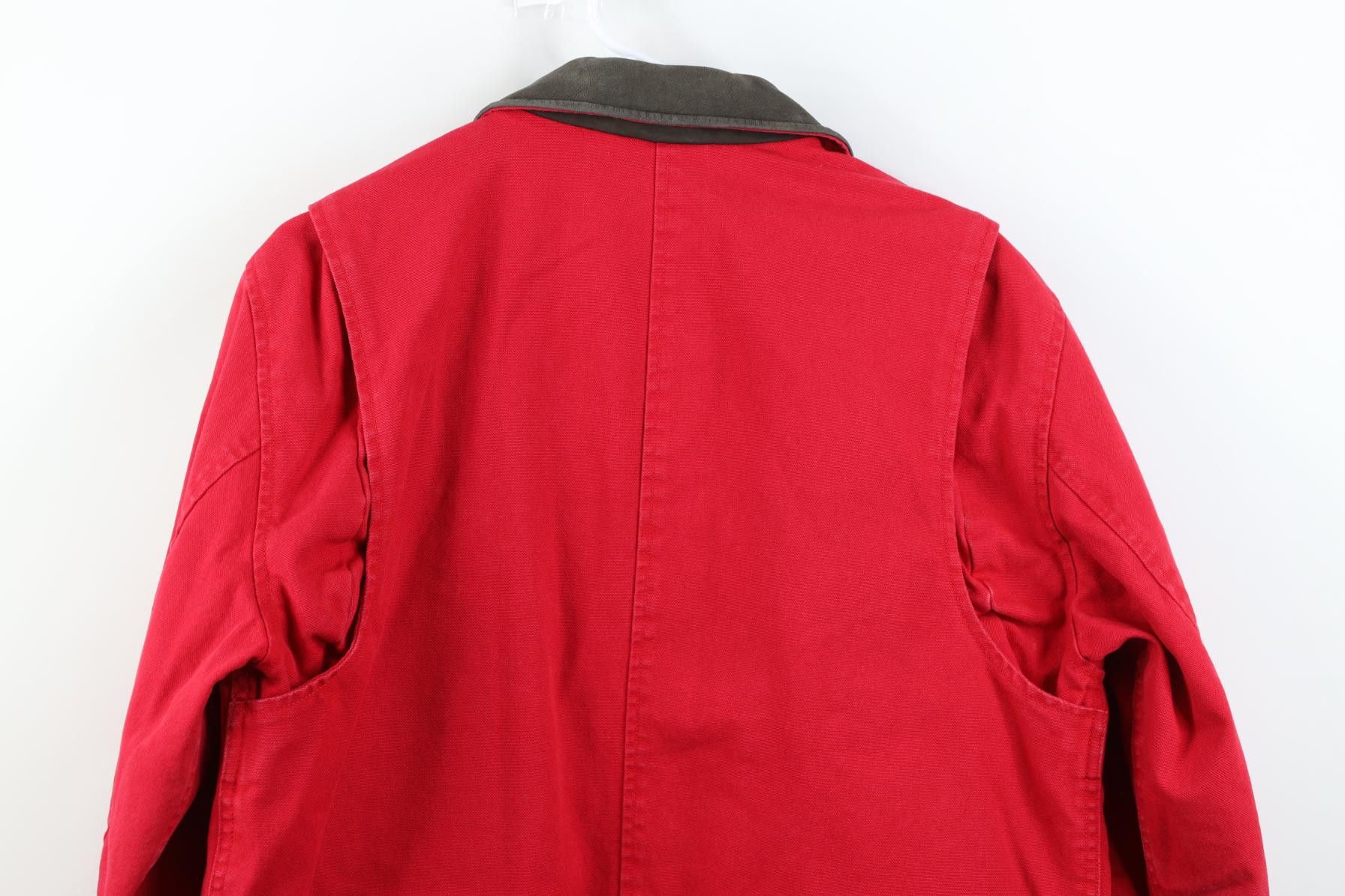 Lands' End Vintage 90s Lands End Collar Flannel Lined Chore Barn Jacket Size M / US 6-8 / IT 42-44 - 15 Thumbnail