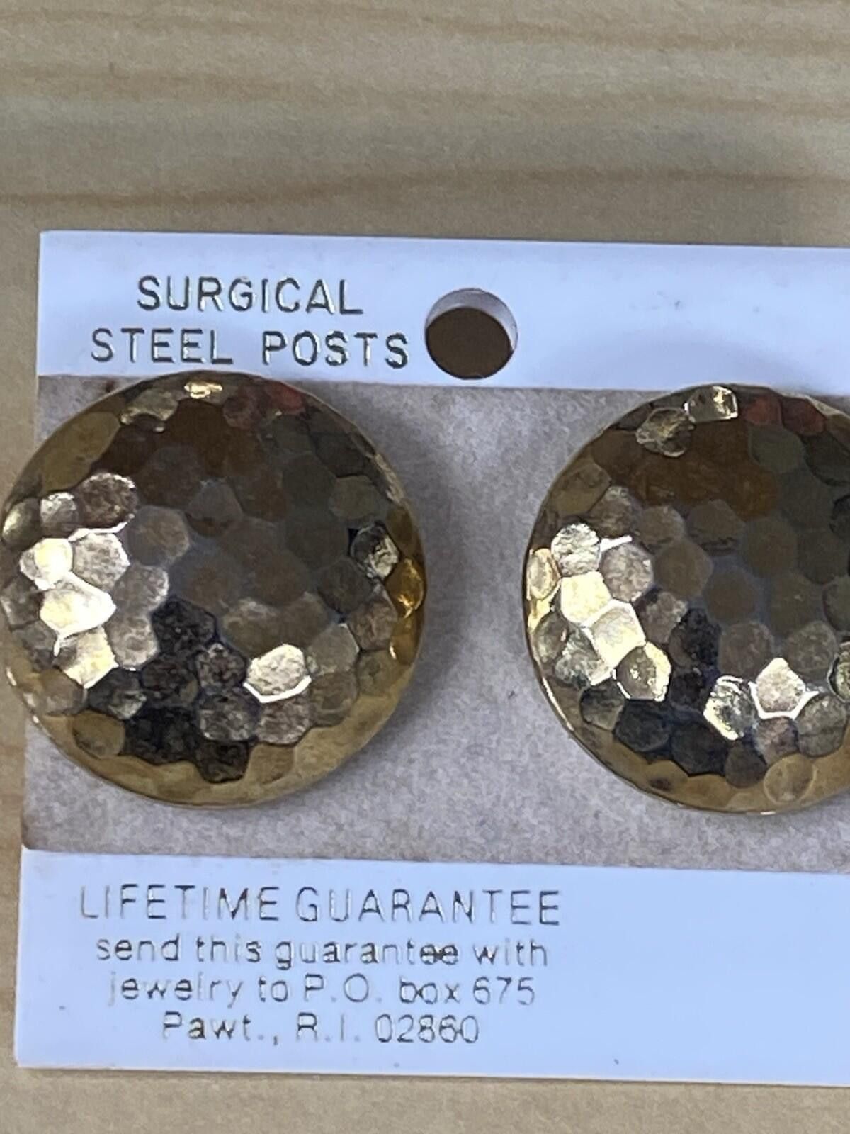 The Unbranded Brand Goldtone Hammered Round Metal Dome Shape Earrings**Pierced Size ONE SIZE - 4 Thumbnail