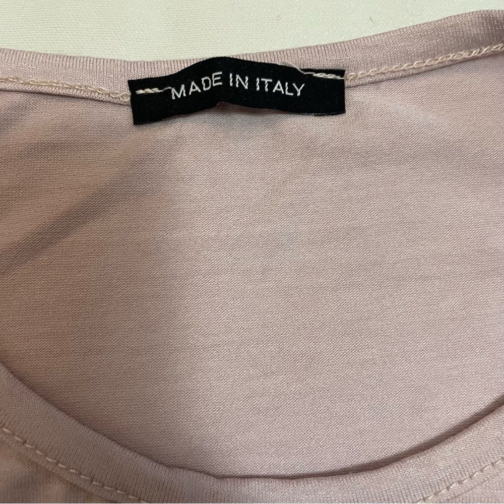 Other NWT New MADE IN ITALY Light Pink Scoop Bottom Jersey Midi D Size ONE SIZE - 6 Thumbnail