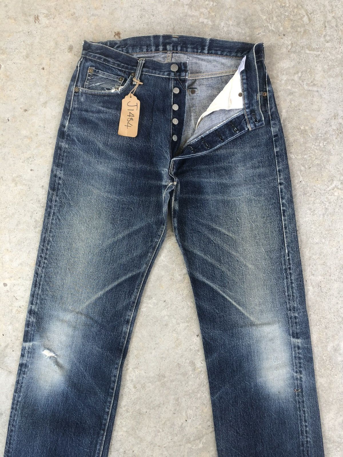 Studio D'Artisan Studio D’Artisan SD101 Selvedge Denim Distressed Jeans Size US 31 - 3 Thumbnail