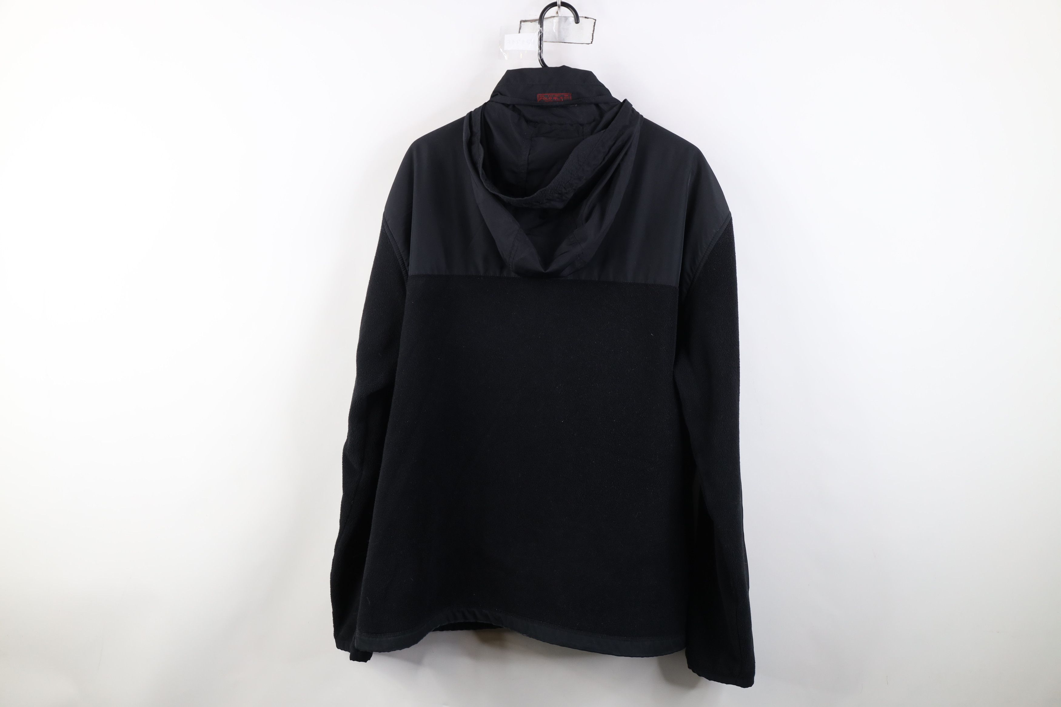 Ralph Lauren Vintage 90s Ralph Lauren Polartec Fleece Hooded Jacket Black Size US XXL / EU 58 / 5 - 14 Thumbnail