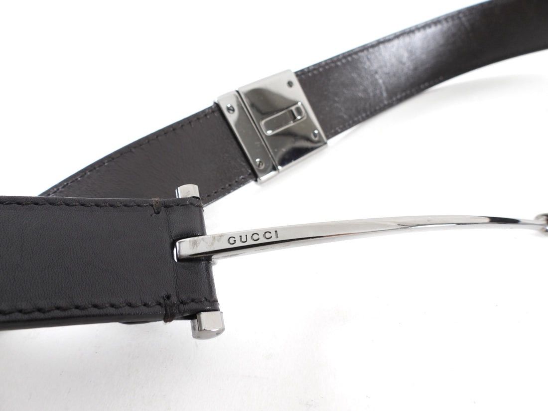 GUCCI by Tom Ford FW1997 Horsebit Slim Metal Belt Leather