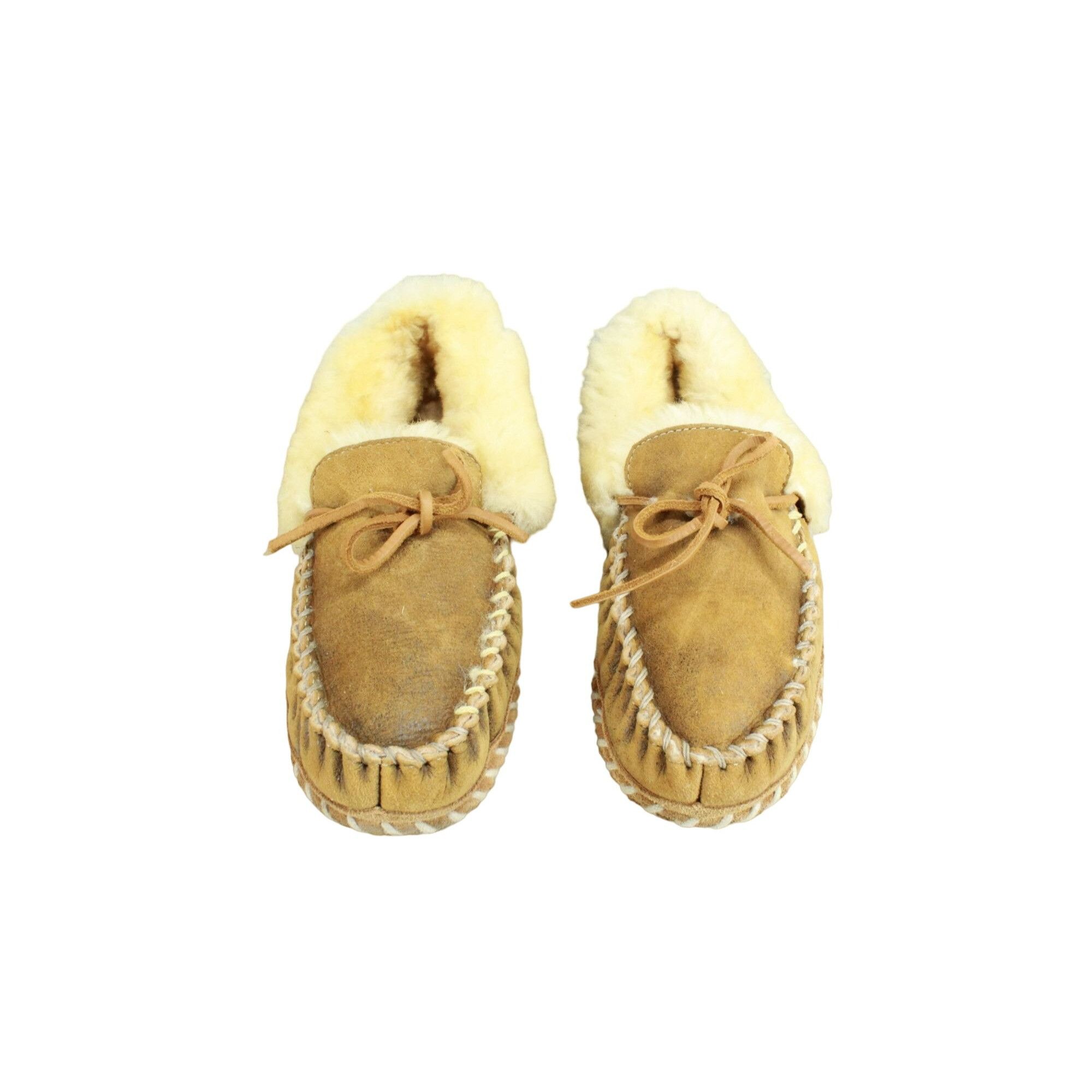 LLBean Wicked Good Genuine Shearling Moccasin Slipper - Natural
