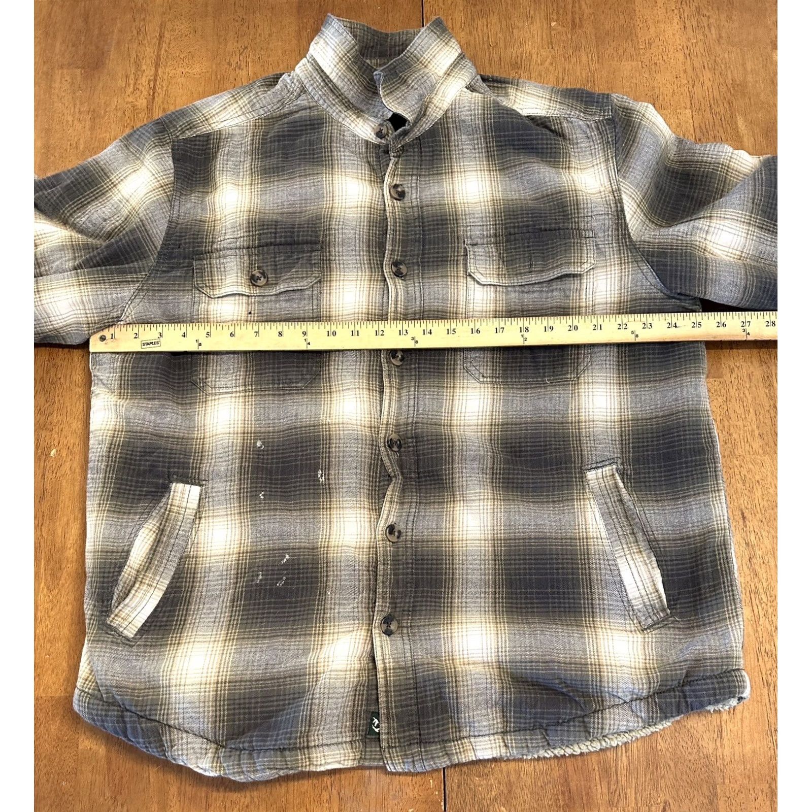 Vintage Outdoor Life Jacket Sherpa Lined Flannel Shirt 2XL Gray Mens Size US XXL / EU 58 / 5 - 6 Thumbnail