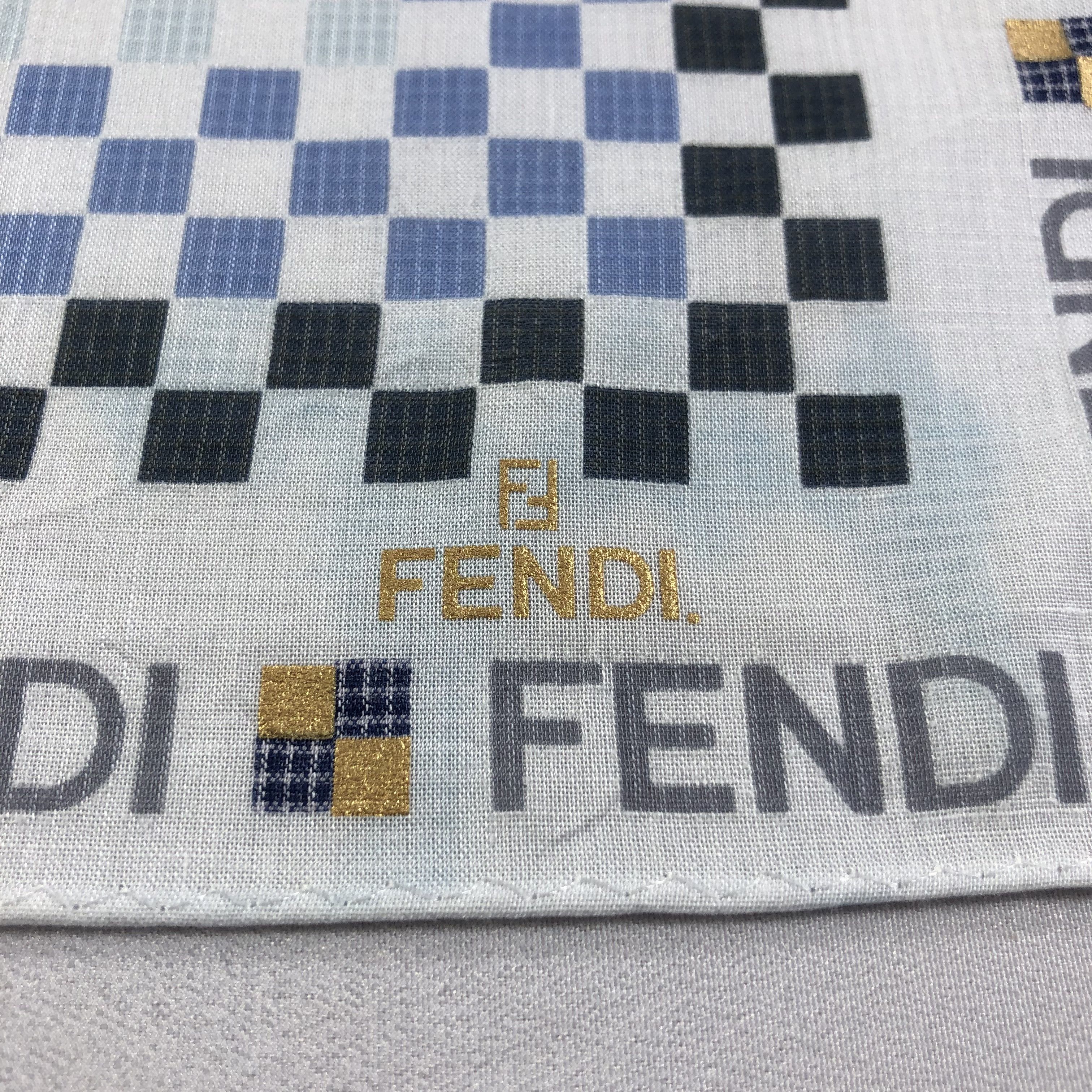 Vintage Fendi Big Logo Handkerchief Neckerchief Bandana H1730 Size ONE SIZE - 3 Thumbnail