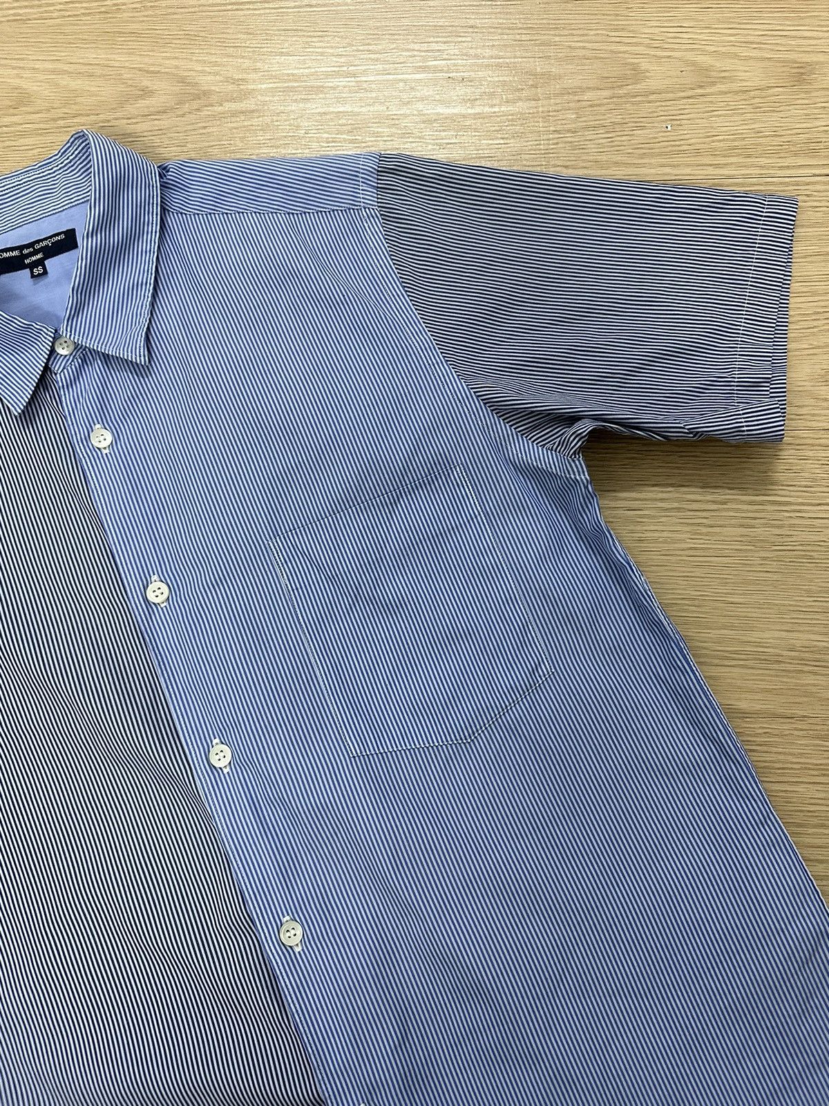 Comme des Garcons × Comme des Garcons Homme × Junya Watanabe Comme des Garcons Homme Patchwork Stripe Cotton Shirt Size US S / EU 44-46 / 1 - 7 Thumbnail