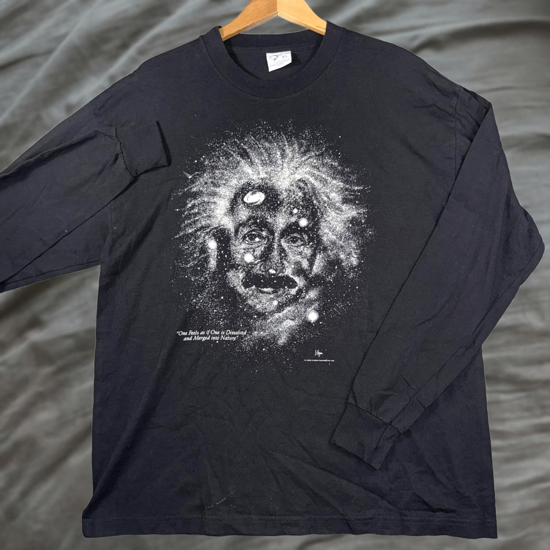Vintage VINTAGE Cotton Expressions Space Shirt Mens XL Black Galaxy Graphic Tee Size US XL / EU 56 / 4 - 1 Thumbnail