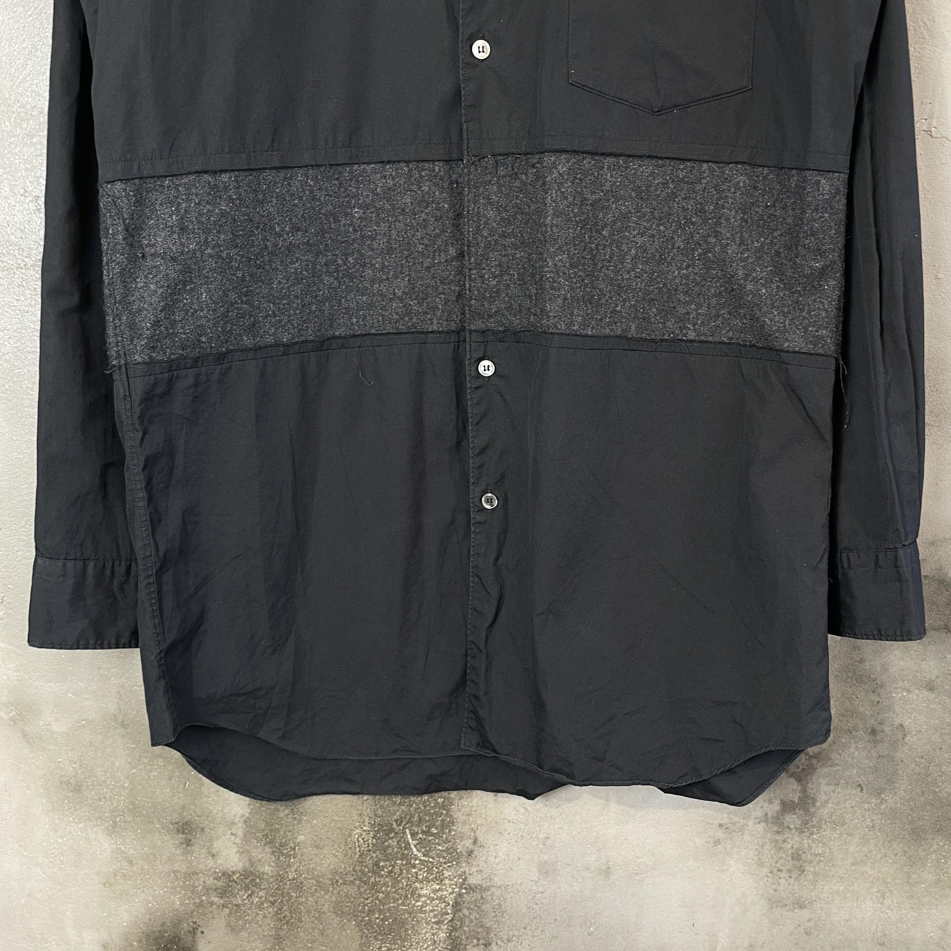 Comme des Garcons Homme Plus Comme des Garçons Homme Plus 2015 S/S Raw Edge Panel Shirt Size US M / EU 48-50 / 2 - 4 Thumbnail