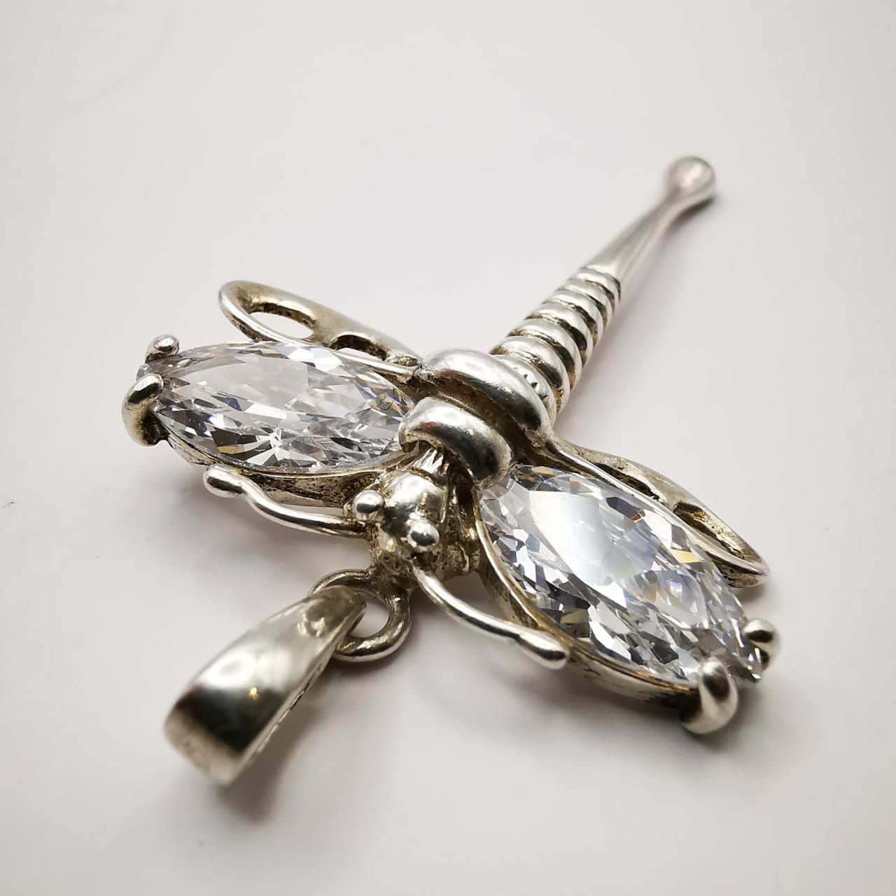 Vintage Vintage 925 Sterling Silver Pendant Cubic Zirconia 7,6g Size ONE SIZE - 5 Thumbnail