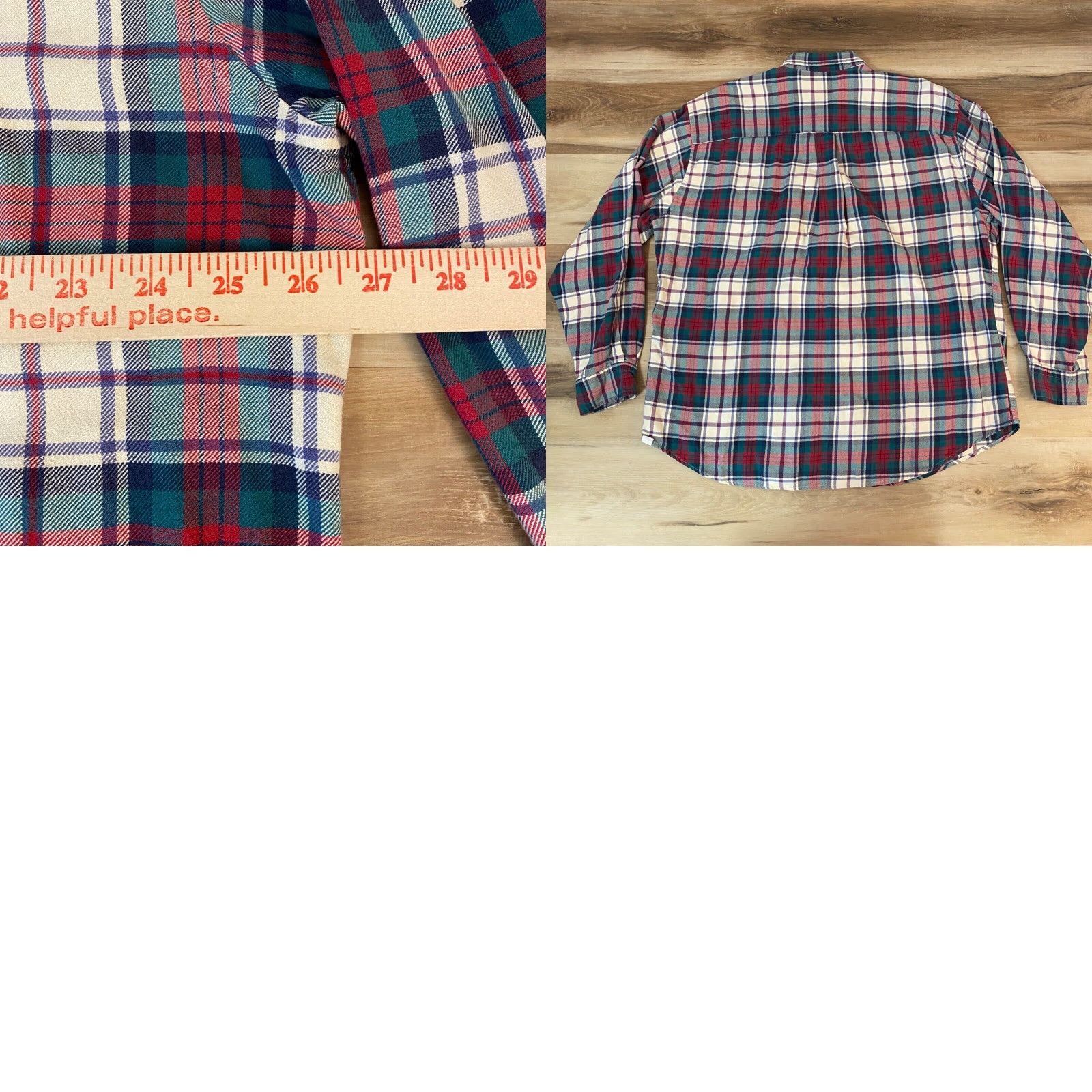 Lands' End VINTAGE Lands' End Flannel Shirt Mens XL Scotch Plaid Button-Down 17-17.5 Size US XL / EU 56 / 4 - 8 Thumbnail
