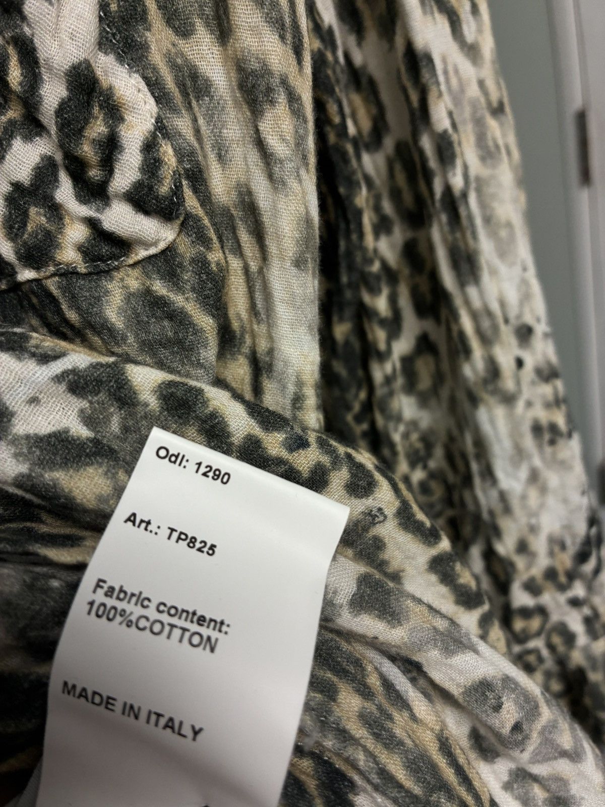 R13 Shredded Seam Drop Neck Shirt Leopard XS Size XS / US 0-2 / IT 36-38 - 10 Thumbnail