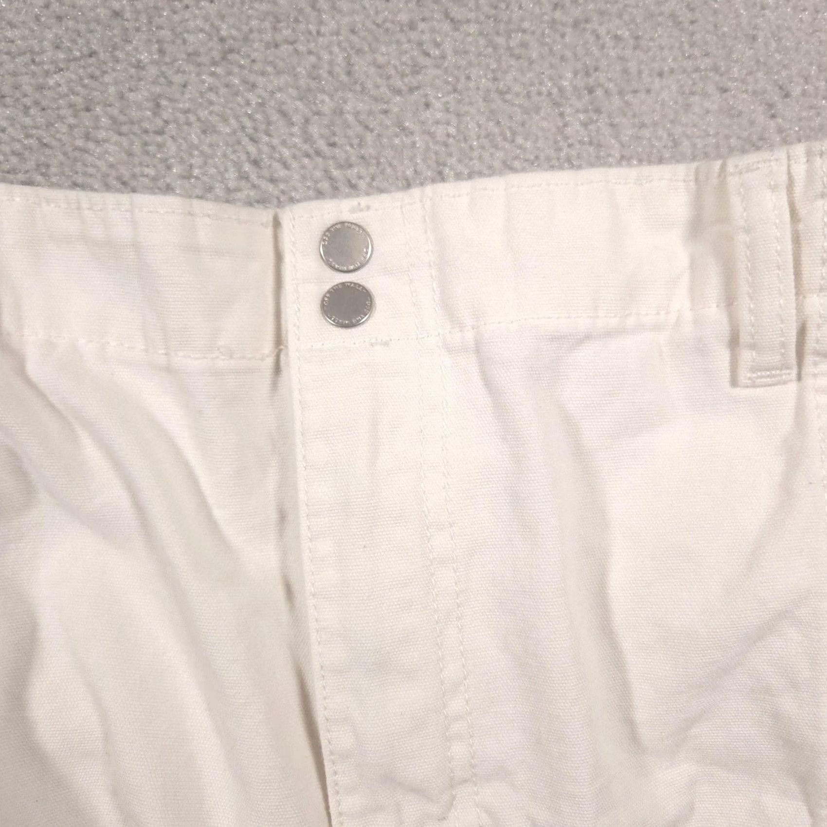 Vans Vans Shorts Womens Large White Cargo Utility Elastic Waist Skate Casual Size 36" / US 14 / IT 50 - 4 Thumbnail
