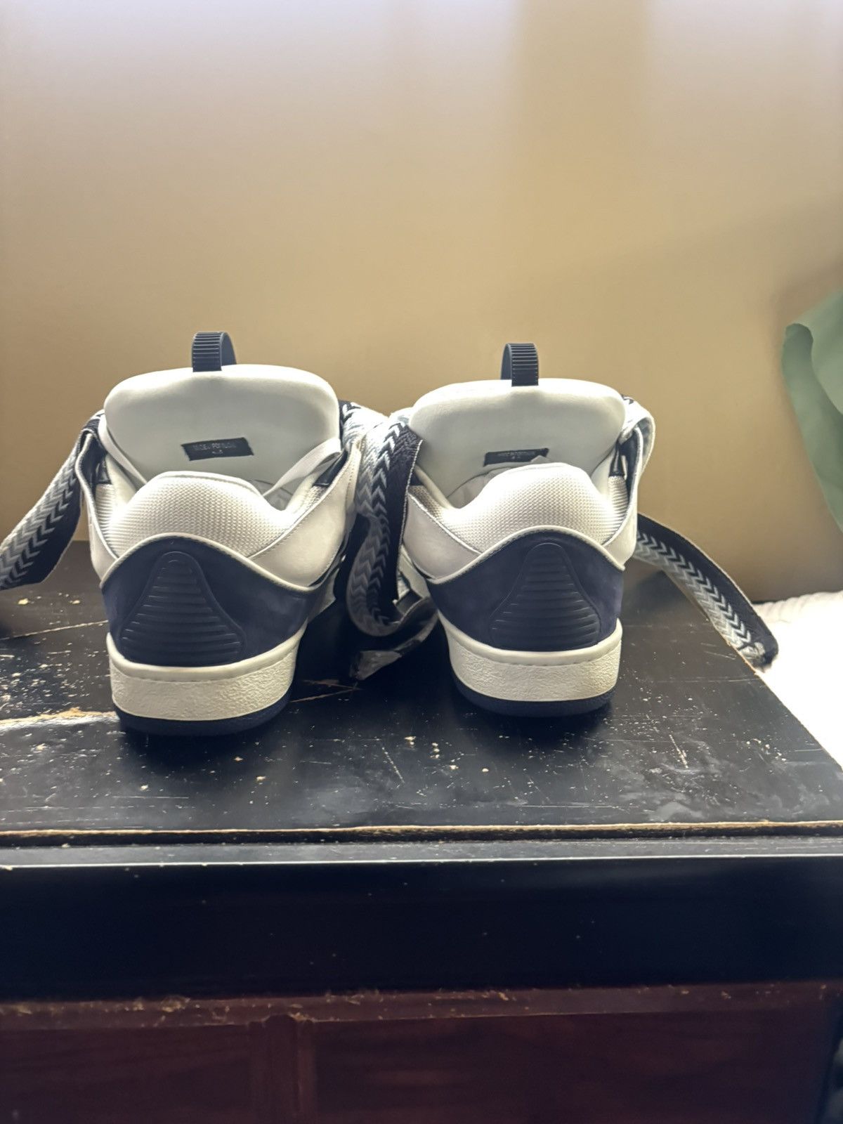Lanvin Lanvin Curb Sneakers 'White Navy Blue' Size US 11.5 / EU 44-45 - 4 Thumbnail