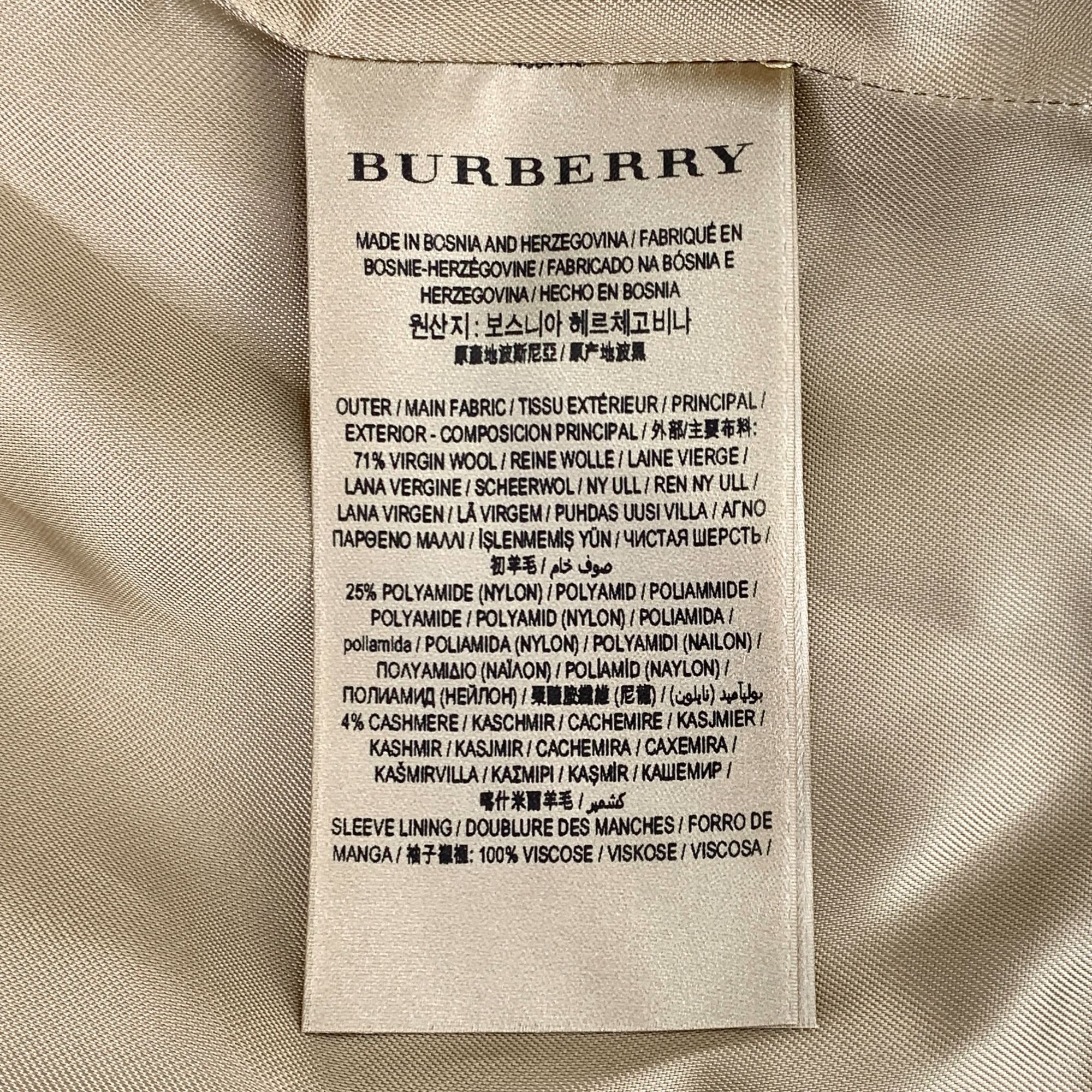 Burberry Burberry Brit Beige Double-Breasted Trench Coat Size L Wool Size S / US 4 / IT 40 - 5 Thumbnail