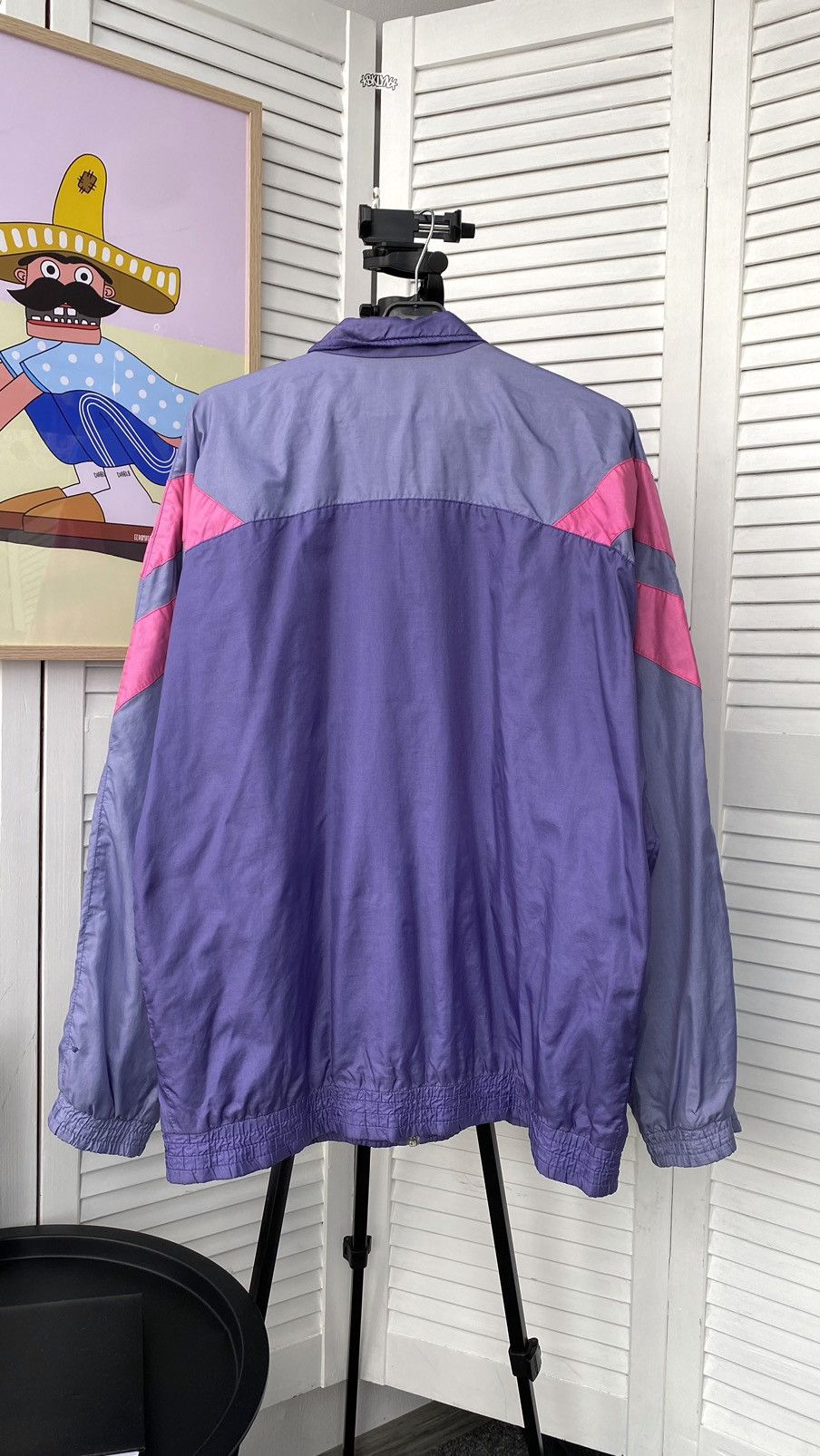 Adidas × Vintage Vintage Adidas Track Retro Jacket Nylon 90s Purple Size US M / EU 48-50 / 2 - 3 Thumbnail