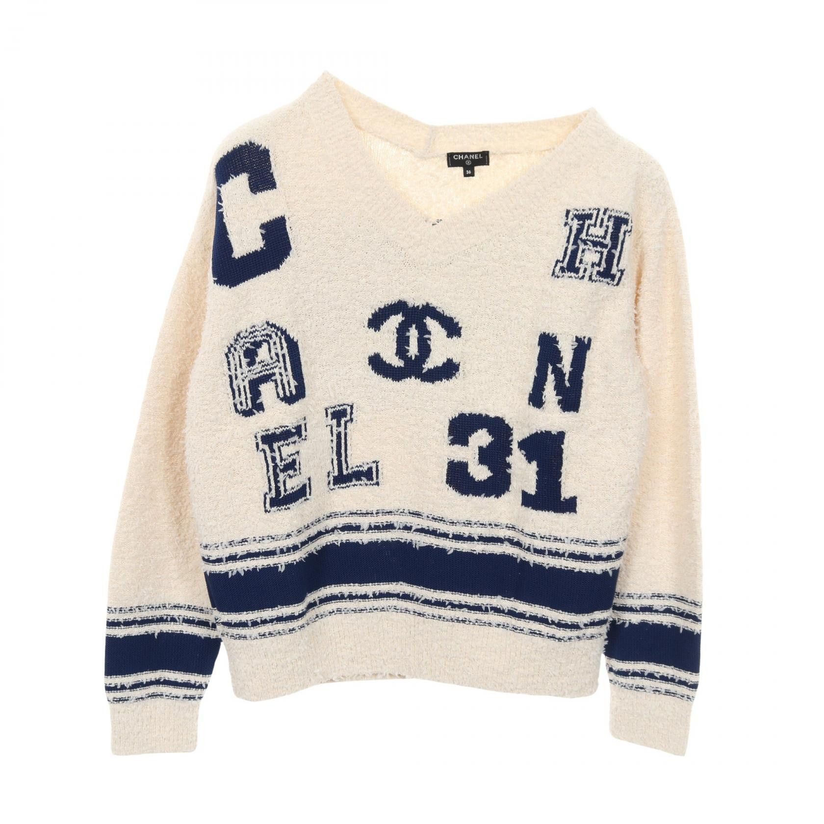 Chanel Chanel Chanel DEAUVILLE BIARRITZ VENISE Cotton Silk Nylon Knit Top Textile Tops P60704K46380 DUTY FREE for USA Size ONE SIZE - 1 Thumbnail