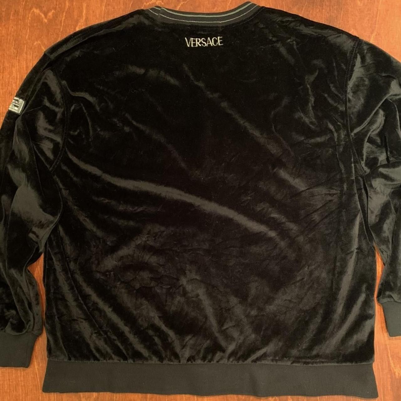 Versace Jeans Couture Vintage Black Versace velour sweatshirt Size US M / EU 48-50 / 2 - 2 Thumbnail