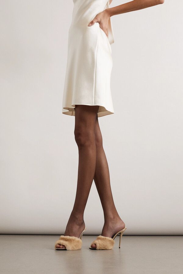 Saint Laurent Paris o1s1wg111124 Mules in Ivory Size US 7 / IT 37 - 2 Thumbnail