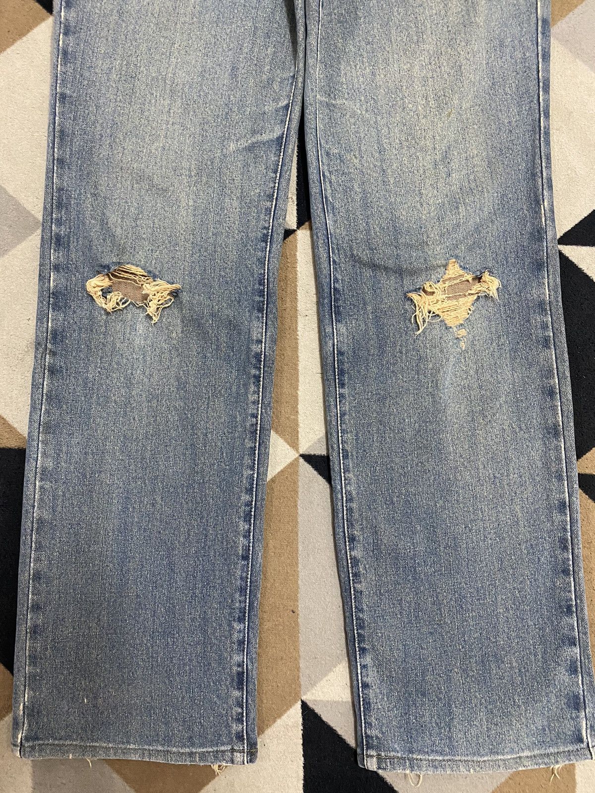 Japanese Brand Vintage Japanese Brappers Blue Wash Distressed Loose Jeans Size US 29 - 6 Thumbnail
