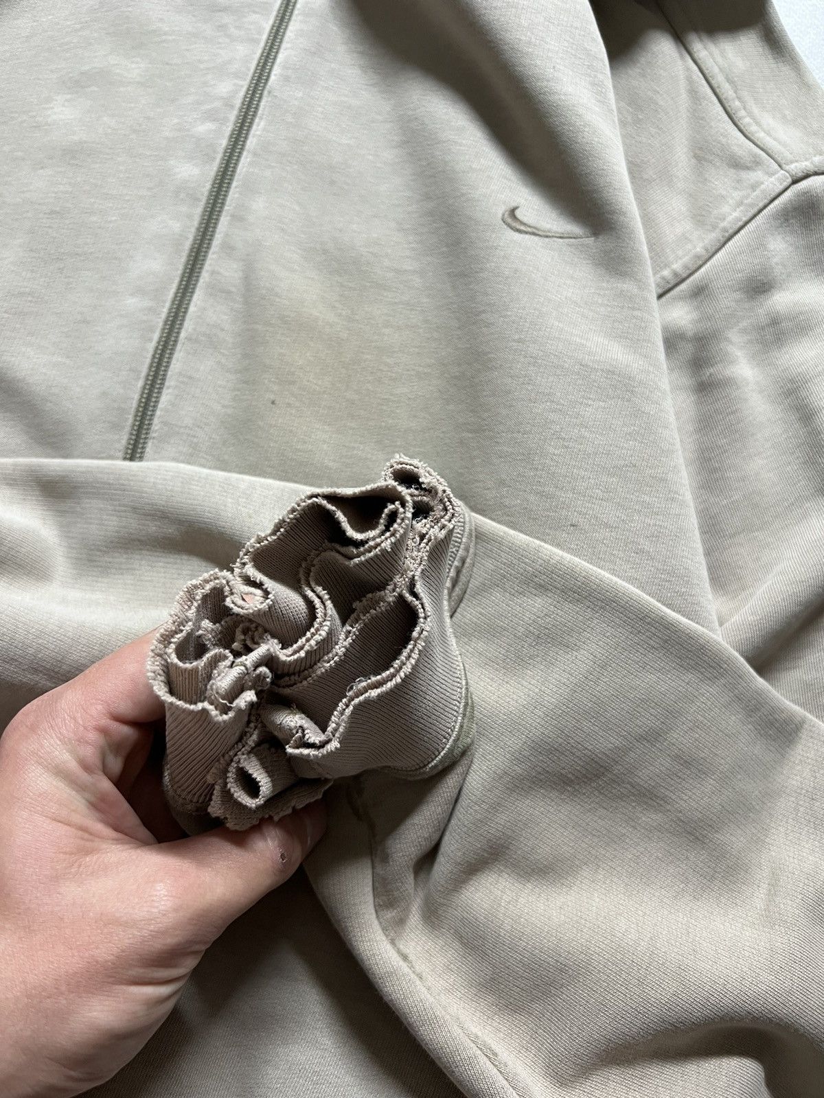 Vintage Vintage Y2k Nike 💛 Faded Mini Swoosh Zip Hoodie Rare 90’s Size US XL / EU 56 / 4 - 10 Thumbnail