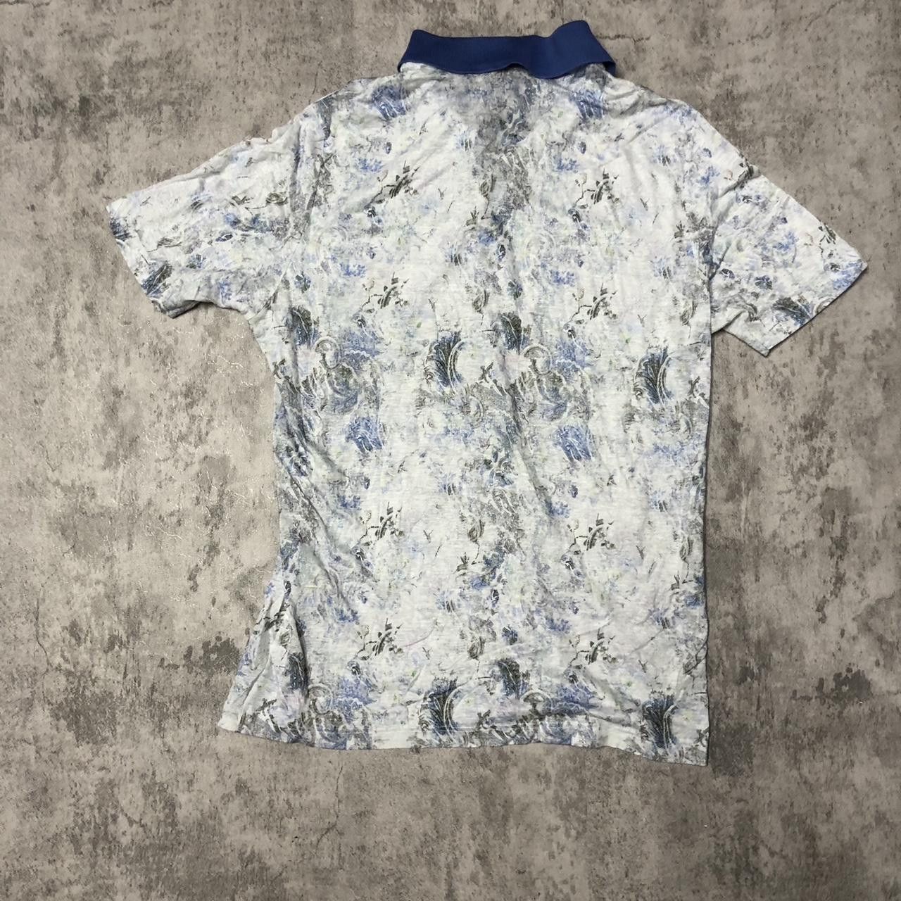 Other Blue and white floral print polo shirt Size US XL / EU 56 / 4 - 5 Thumbnail