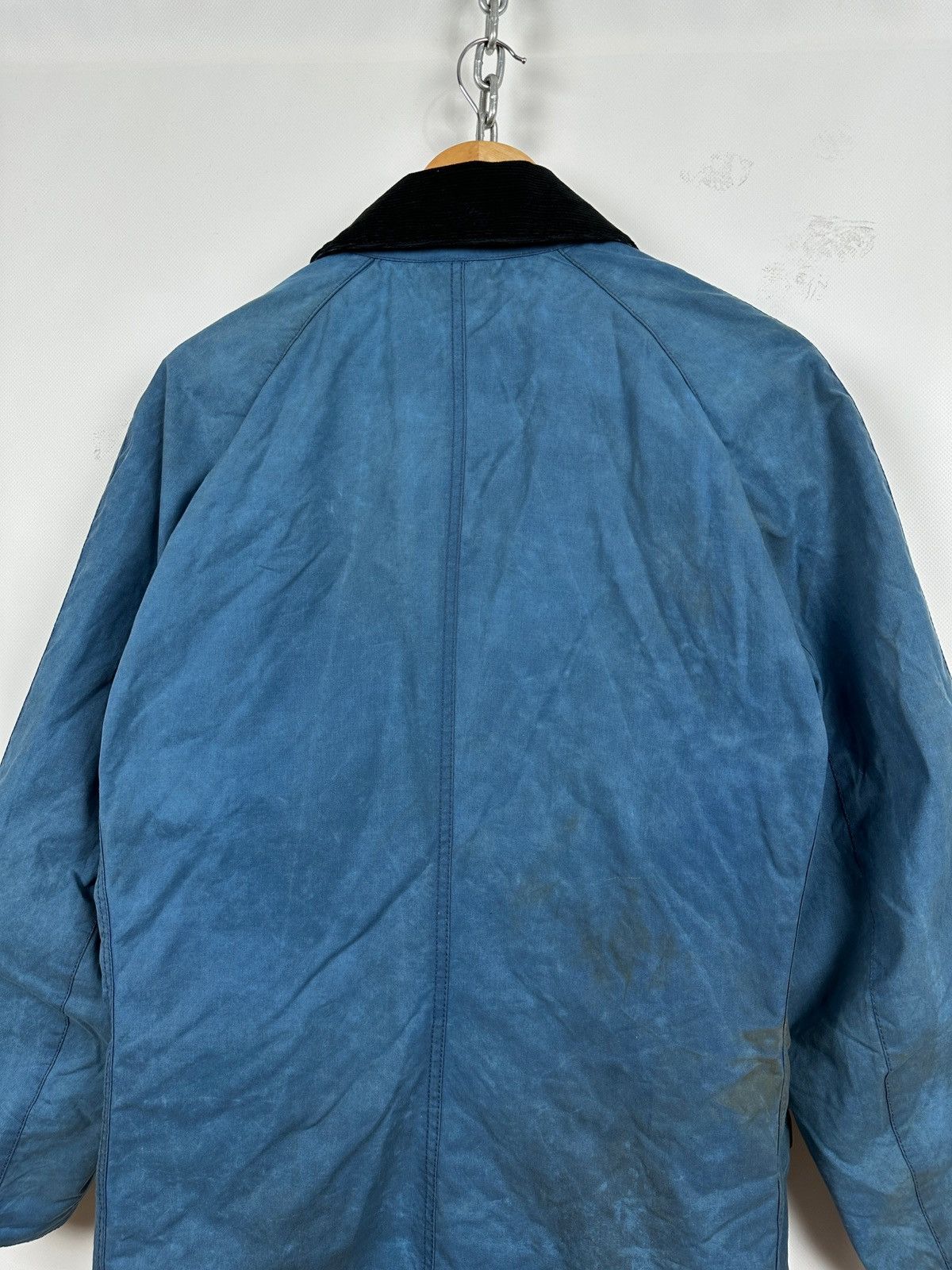 Barbour Barbour Bristol Waxed Blue Coat Jacket Size US L / EU 52-54 / 3 - 21 Thumbnail