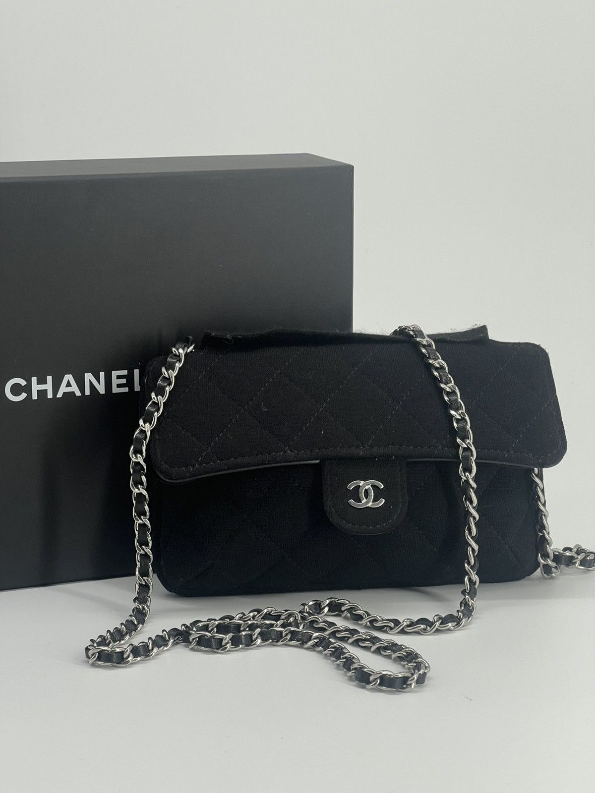 Chanel Chanel Quilted Fabric Foldable Tote Chain Strap Bag Size ONE SIZE - 1 Thumbnail