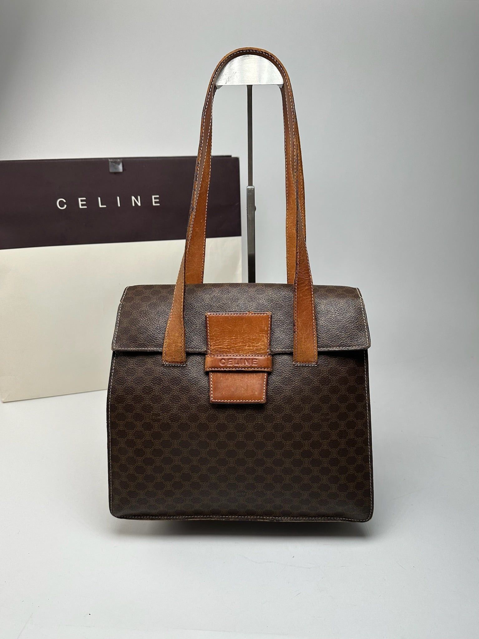 Celine Vintage Monogram Leather bag brown Size ONE SIZE - 1 Thumbnail