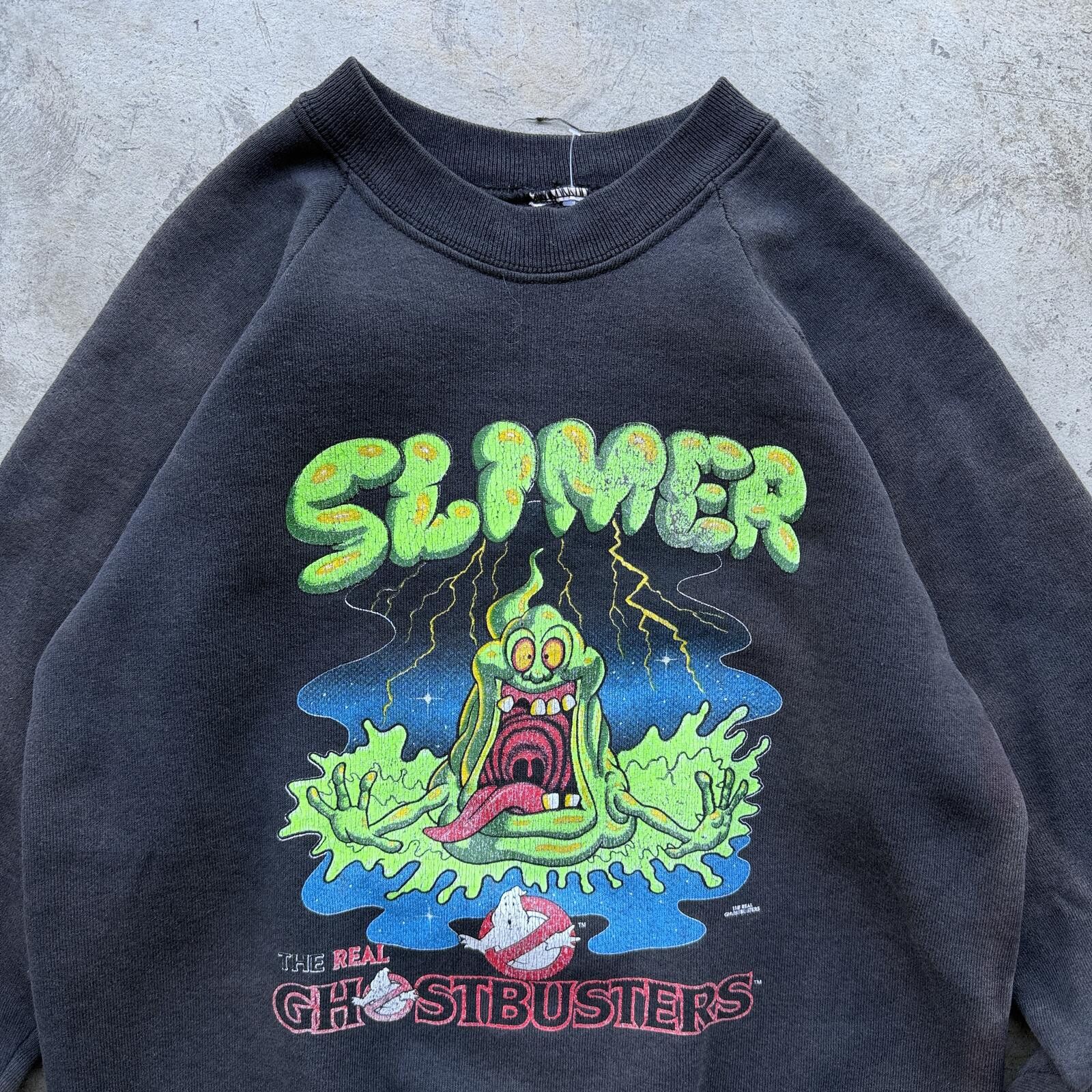 Other Vintage 80s Ghostbusters Slimer Sun Faded black Crewneck XS Size XS / US 0-2 / IT 36-38 - 2 Thumbnail