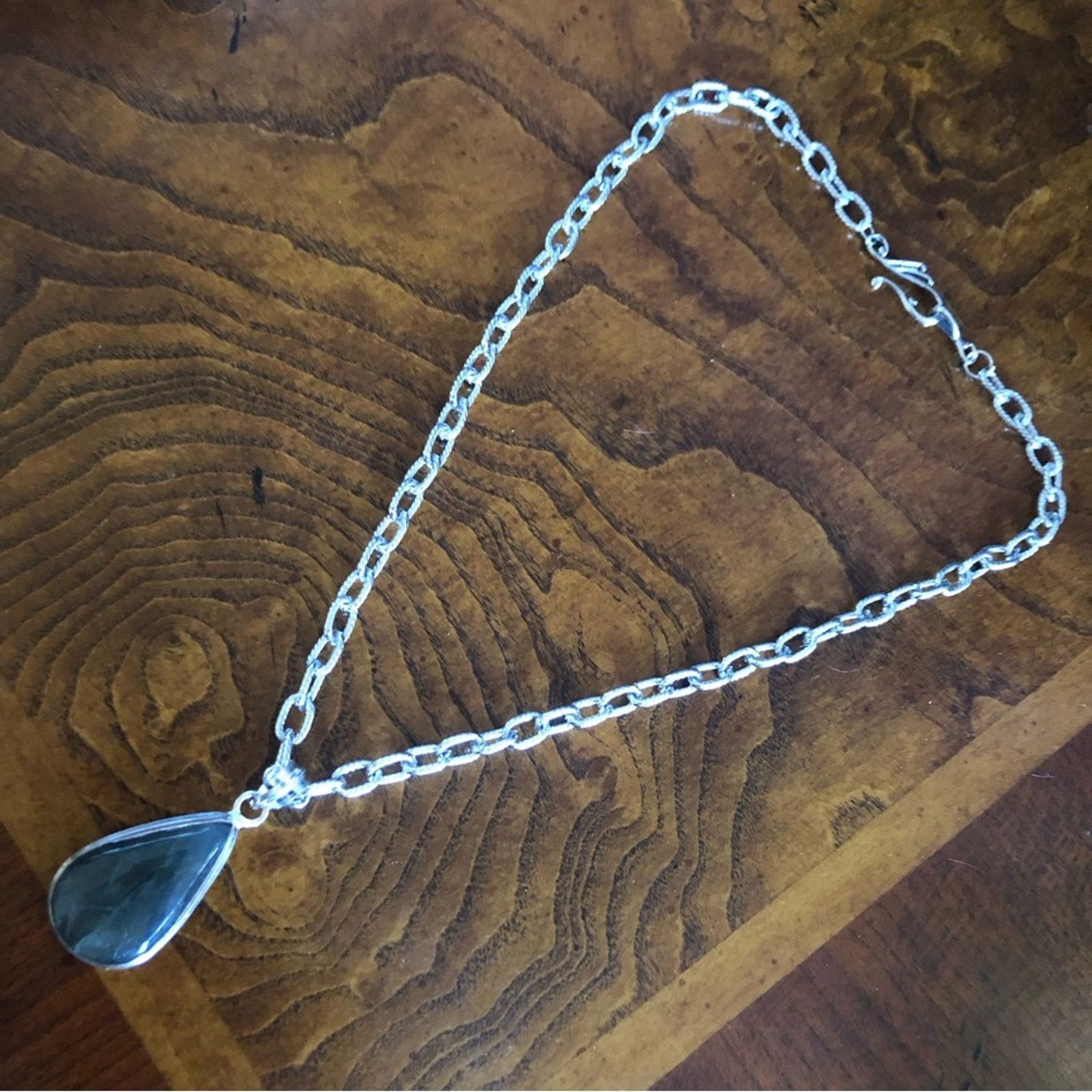 Handmade Handcrafted genuine labradorite raindrop 925 necklace Size ONE SIZE - 14 Thumbnail
