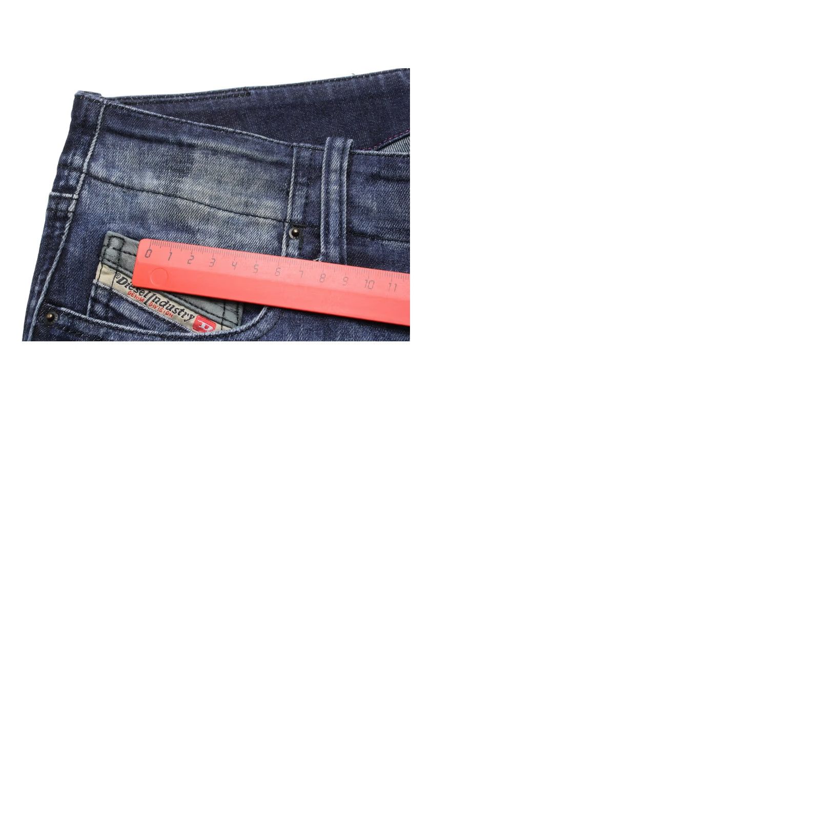 Diesel DIESEL Grupee-Zip Super Slim-Skinny Low Waist 0816Q Jeans Women's W29 L32 Ankle Blue Faded Distressed Size 29" - 9 Thumbnail