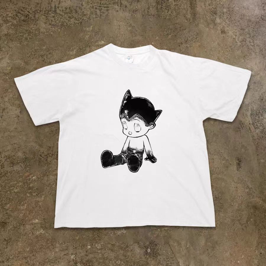 Vintage Street fashion cartoon Astro Boy pattern cotton t-shirt Size US M / EU 48-50 / 2 - 1 Thumbnail