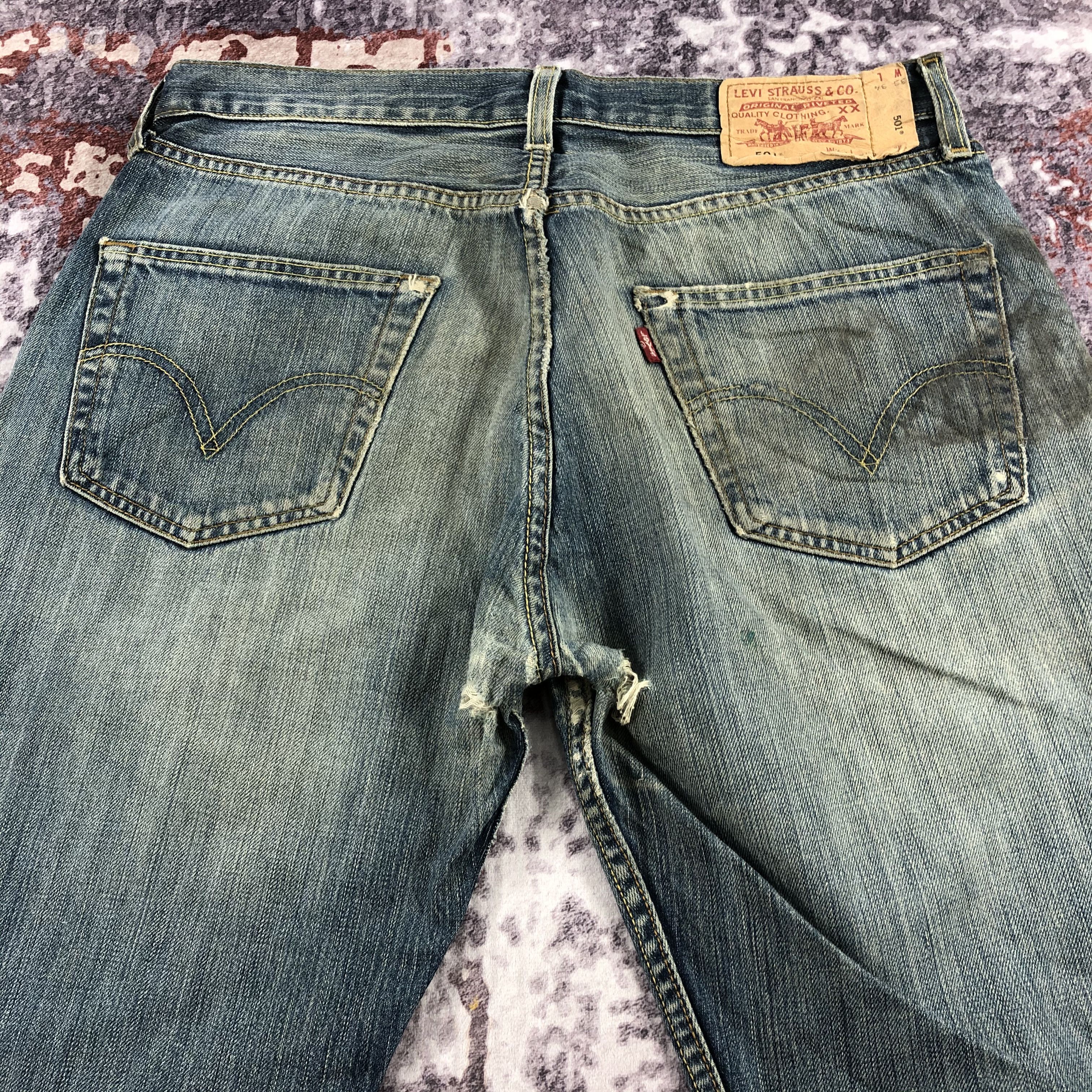 Levi's Vintage Blue Wash Levis 501 Jeans-JM2396 Size US 34 / EU 50 - 5 Thumbnail