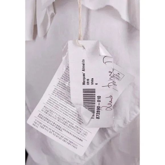 Marques'Almeida Marques Almeida Asymmetrical Tiered Skirt Size 6 White $375 Size 28" / US 6 / IT 42 - 11 Thumbnail