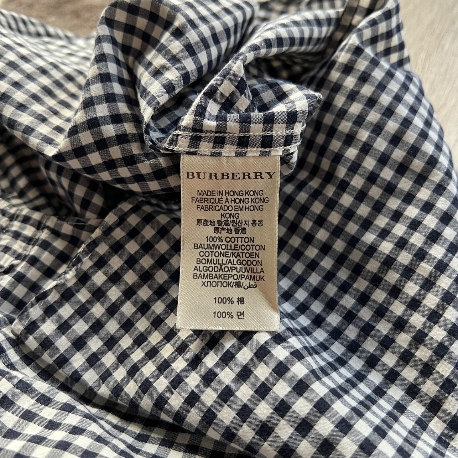 Burberry Burberry BRIT Gingham Check Cotton Shirt 9475AC Size US M / EU 48-50 / 2 - 6 Thumbnail