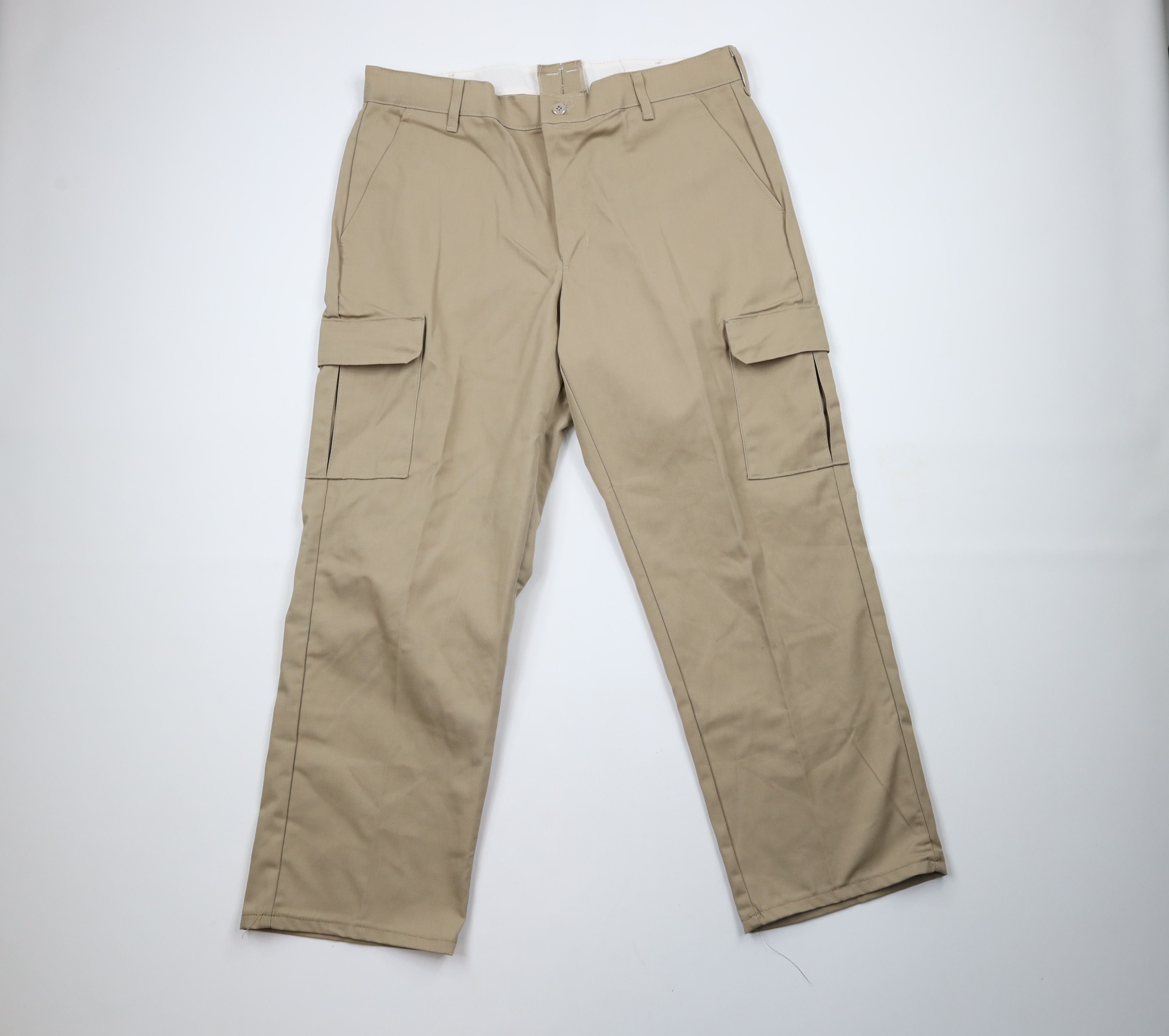 Vintage Vintage 90s Streetwear Cargo Workwear Pants Beige Khaki Size US 38 / EU 54 - 1 Thumbnail