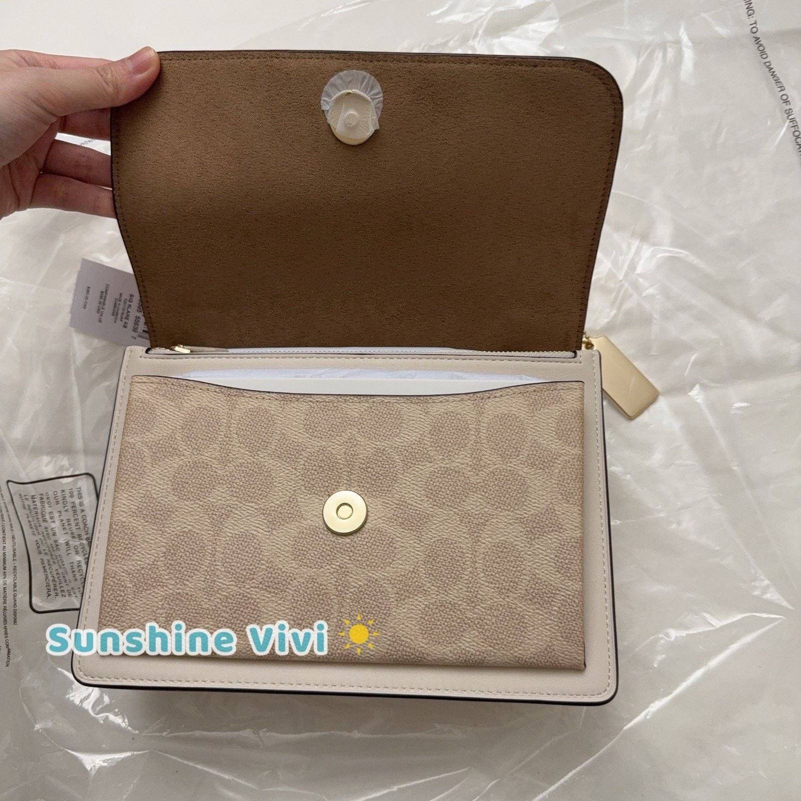 Coach NWT Coach Klare Crossbody Bag Canvas CV978 SAND/CHALK Size ONE SIZE - 6 Thumbnail