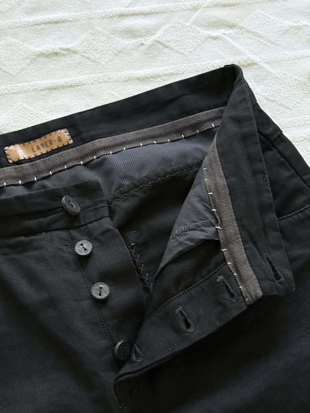 Layer-0 Layer-0 Black Cotton Pants Size US 32 / EU 48 - 12 Thumbnail